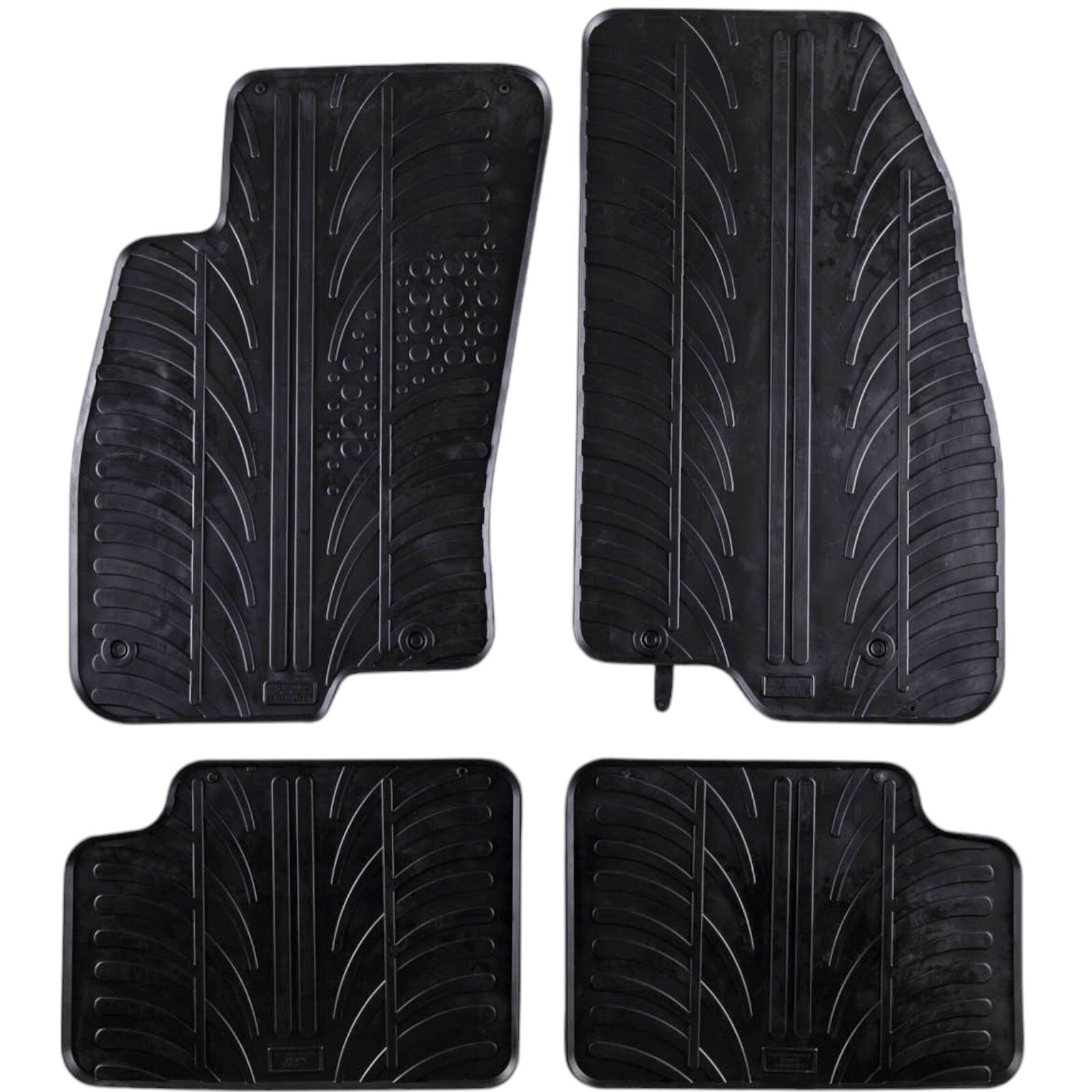 Rubber Car Floor Mats For Fiat Grande Punto All Weather Heavy Duty Auto Liners