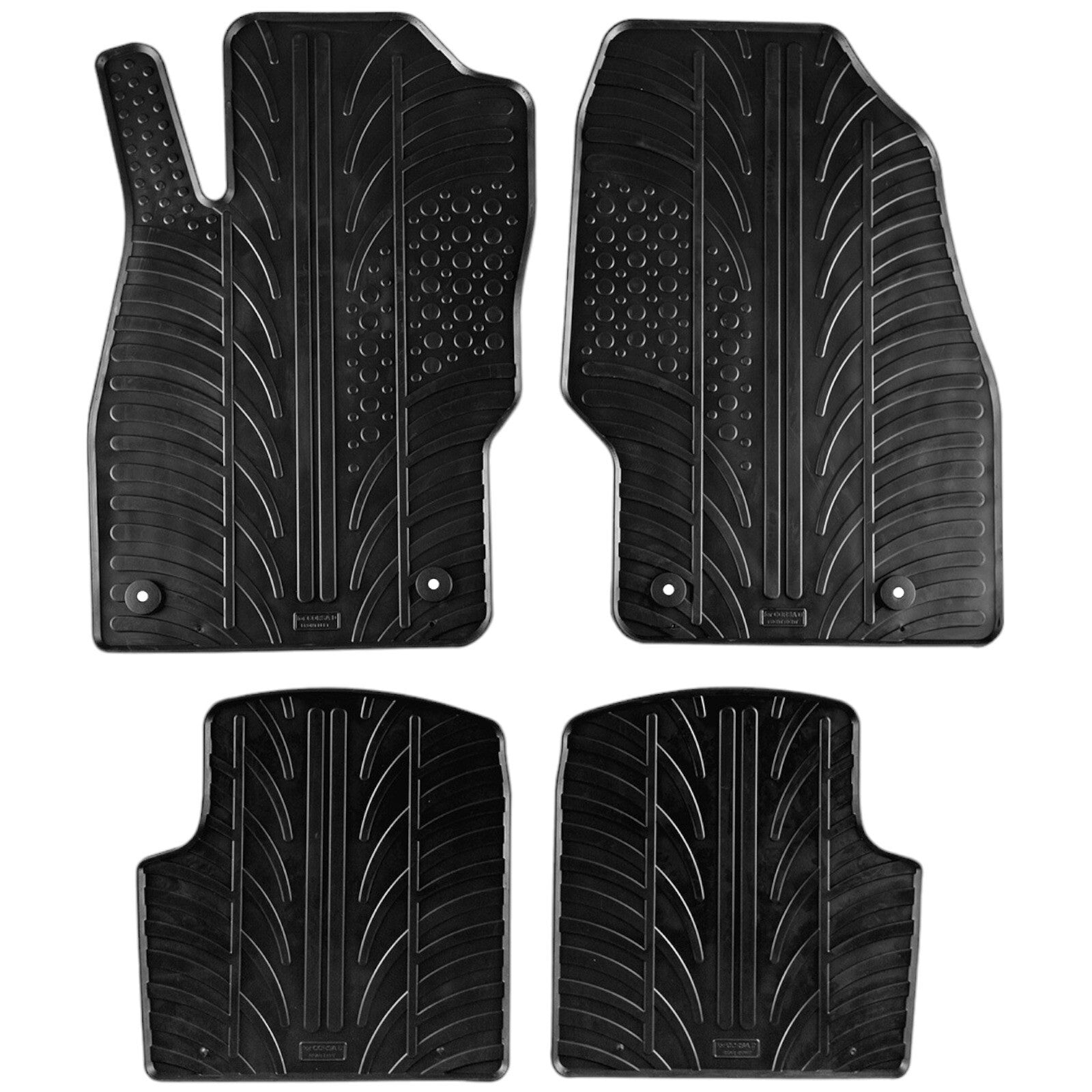 Rubber Car Floor Mats For Opel Corsa D All Weather Heavy Duty Rugs Auto Liners