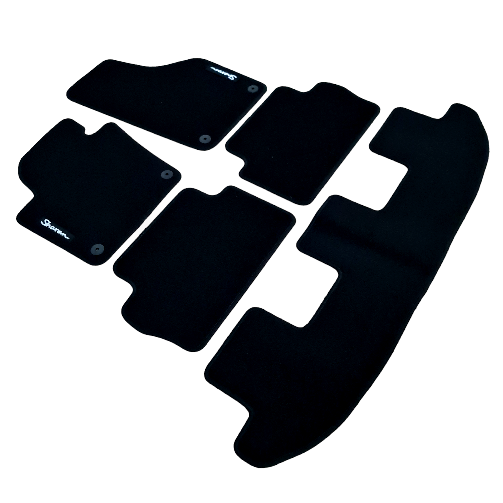Velour Car Floor Mats For VW SHARAN 7 seats Waterproof Black Carpet Rugs Liners