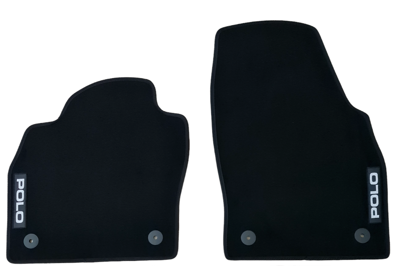 Front Car Floor Mats Velour For VW Polo Waterproof Black Carpet Liners 2pcs New