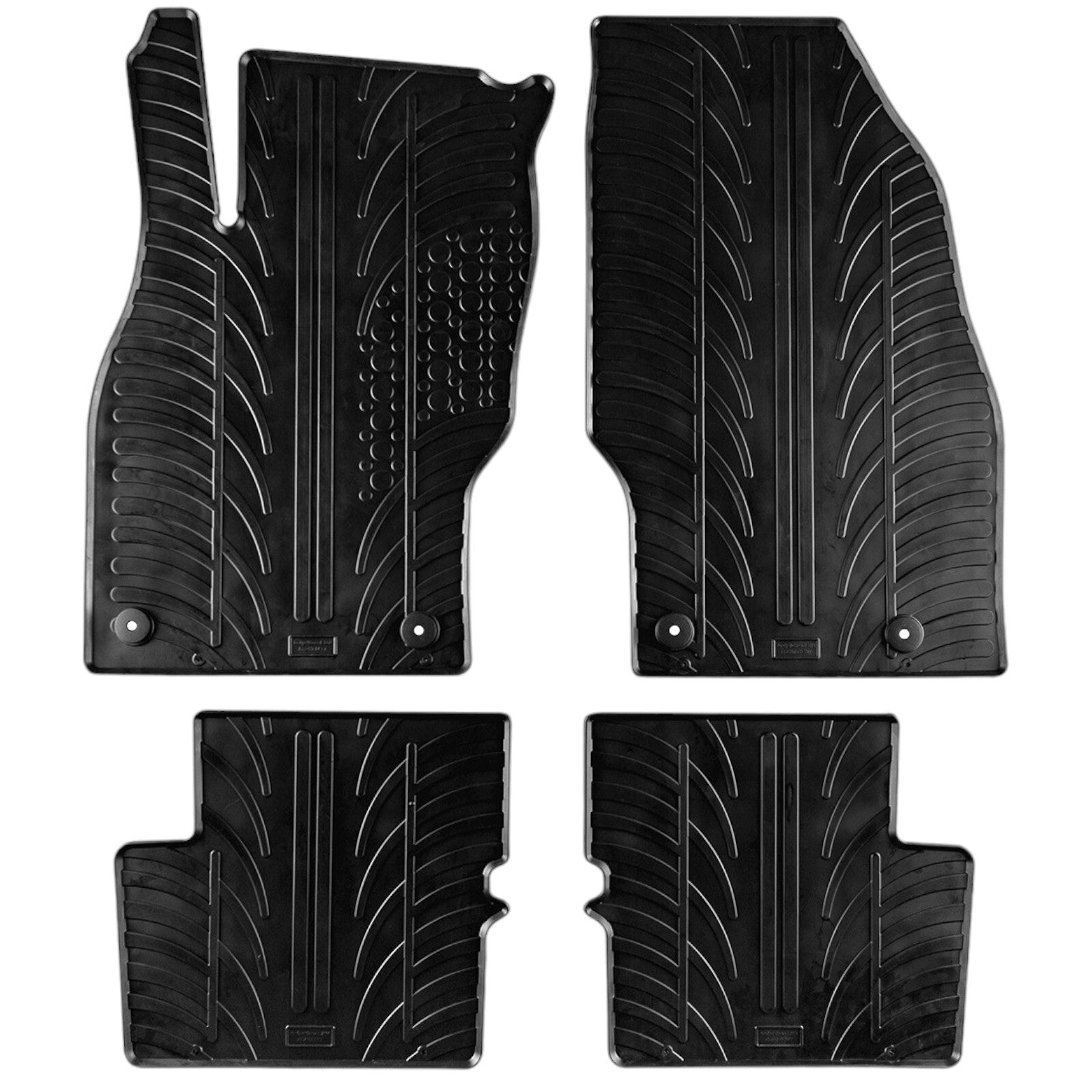Rubber Car Floor Mats For Opel Corsa E All Weather Heavy Duty Rugs Auto Liners