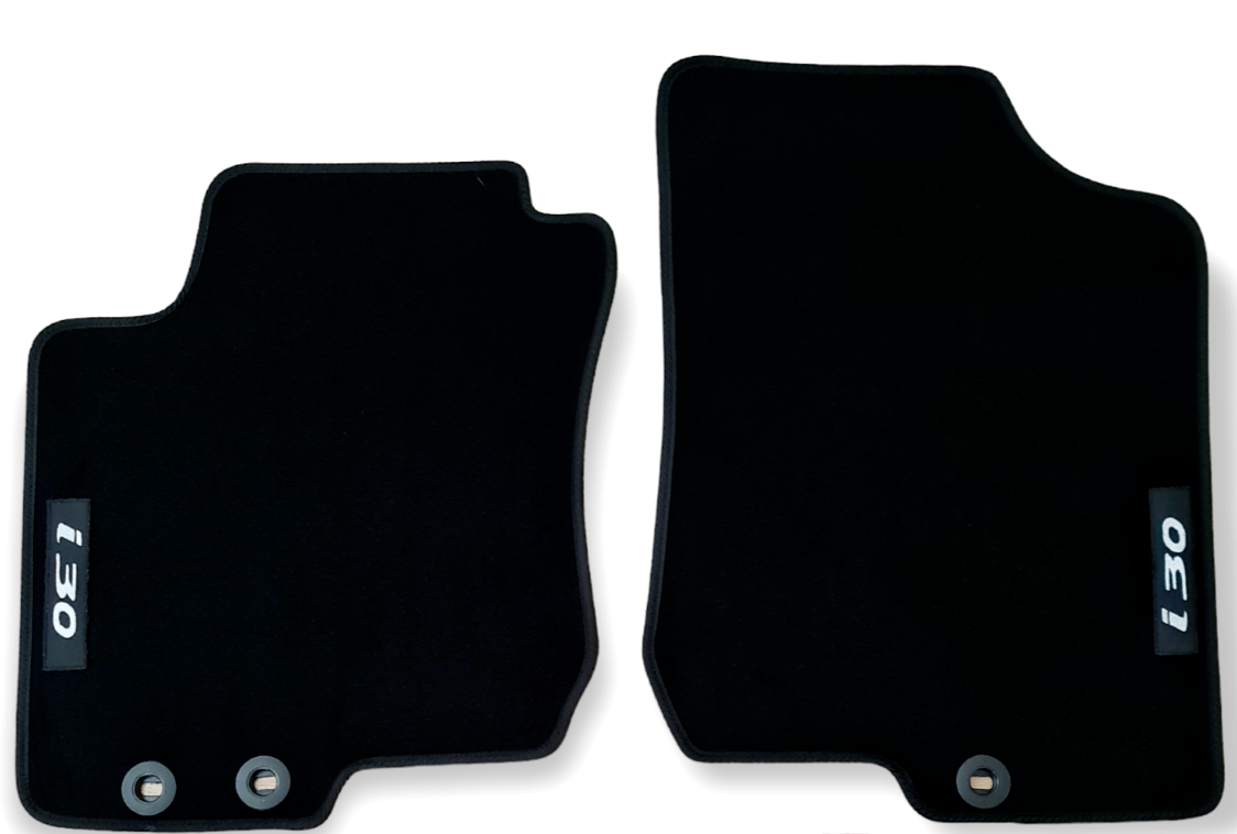 Front Car Floor Mats For Hyundai I30 Velour Waterproof Carpet Auto Liners 2pcs