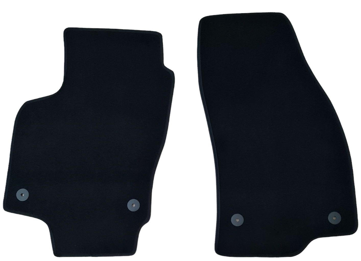 Front Car Floor Mats Velour For VW Taos Waterproof Black Carpet Auto Liners 2pcs