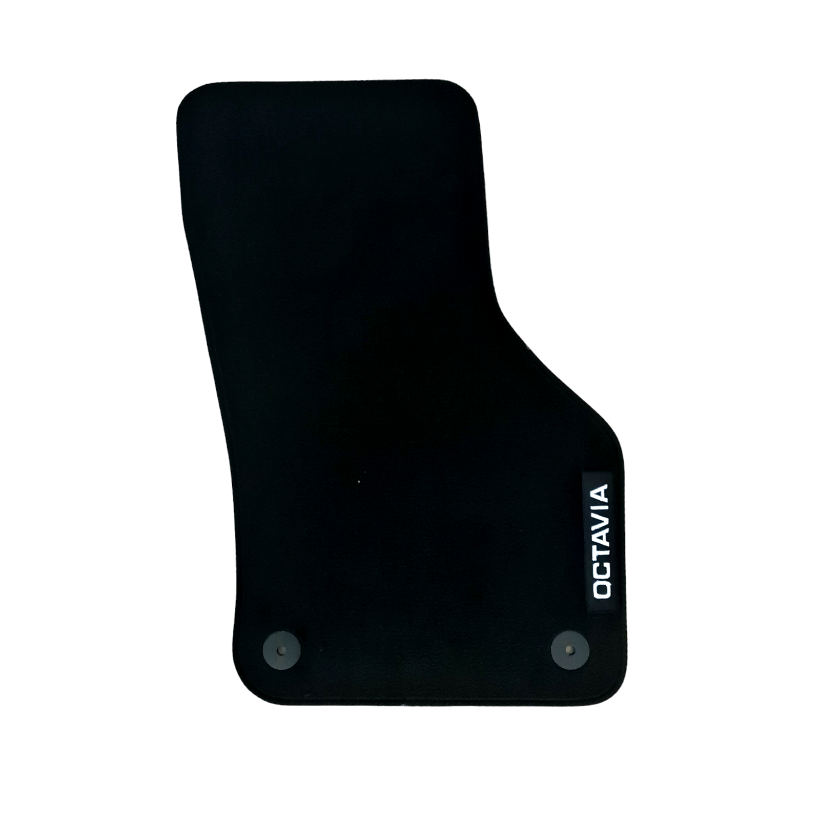 Front Car Floor Mats For Skoda Octavia Velour Waterproof Black Carpet Liners 2pc