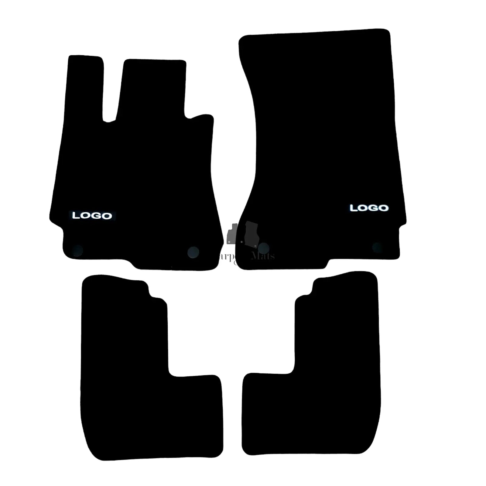 Car Floor Mats For AMG Mercedes CL C216 Velour Auto Liners Waterproof Black Rugs