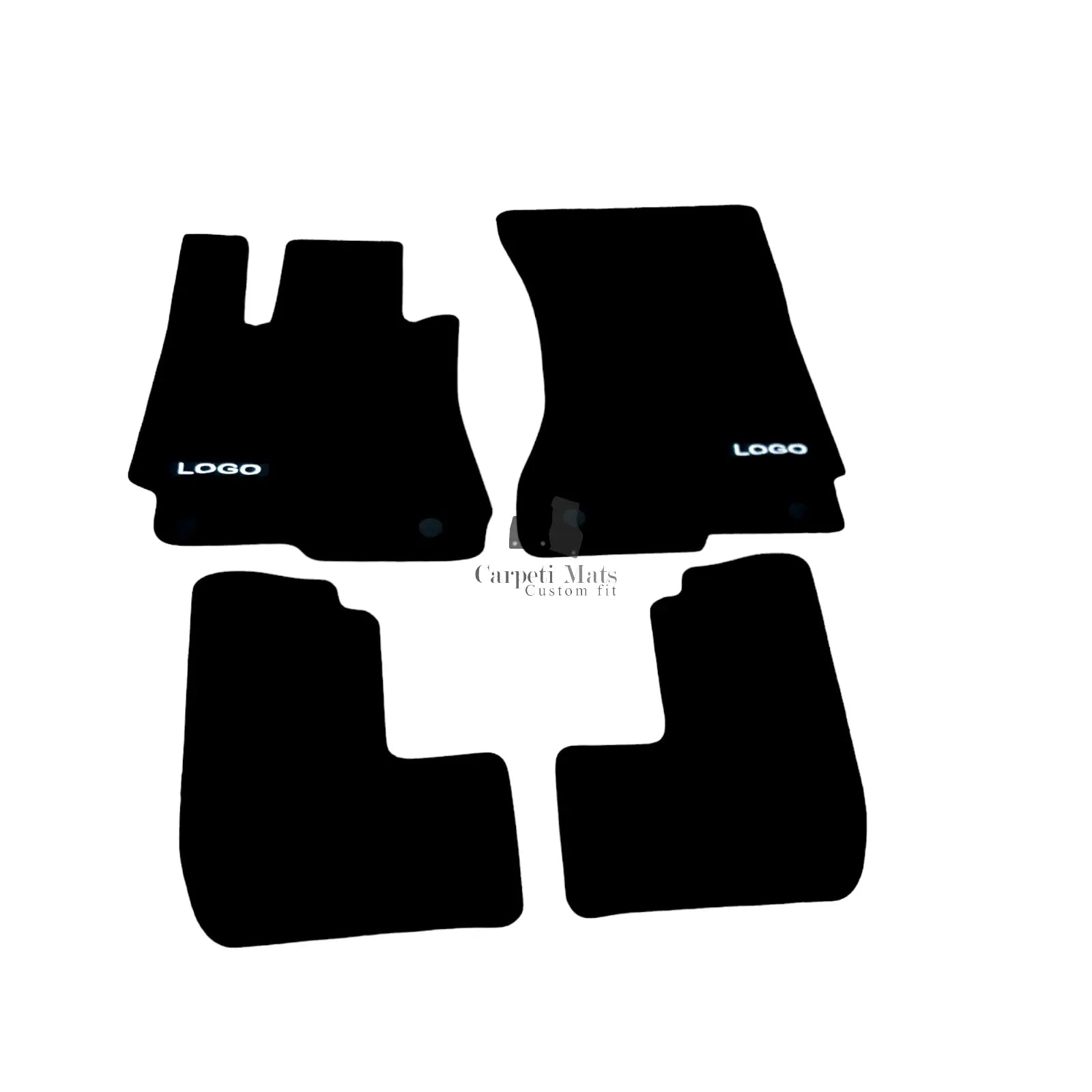 Car Floor Mats For AMG Mercedes CL C216 Velour Auto Liners Waterproof Black Rugs