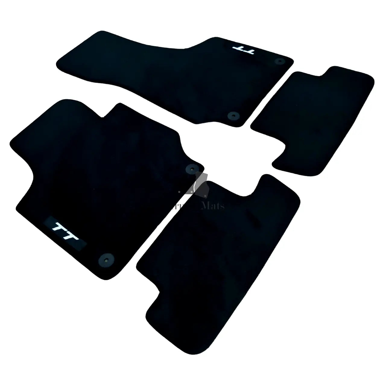 Car Floor Mats For Audi TT Velour Waterproof Black Rugs Carpet Auto Liners New