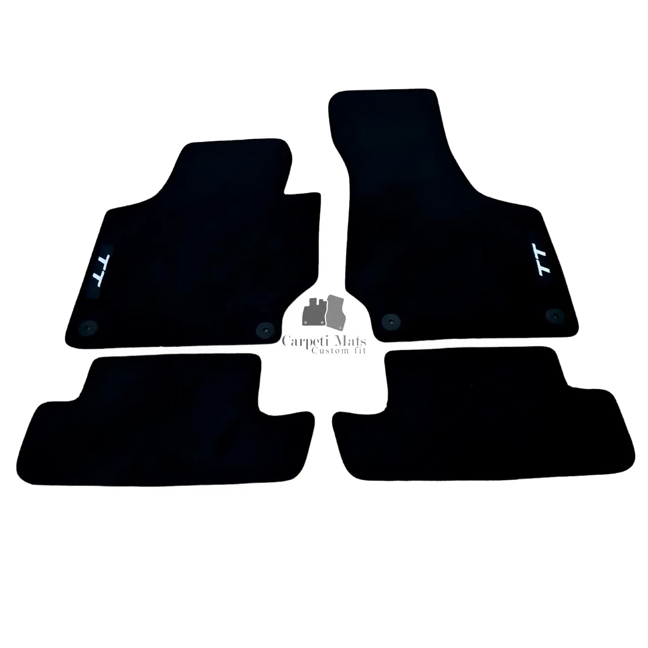 Car Floor Mats For Audi TT Velour Waterproof Black Rugs Carpet Auto Liners New