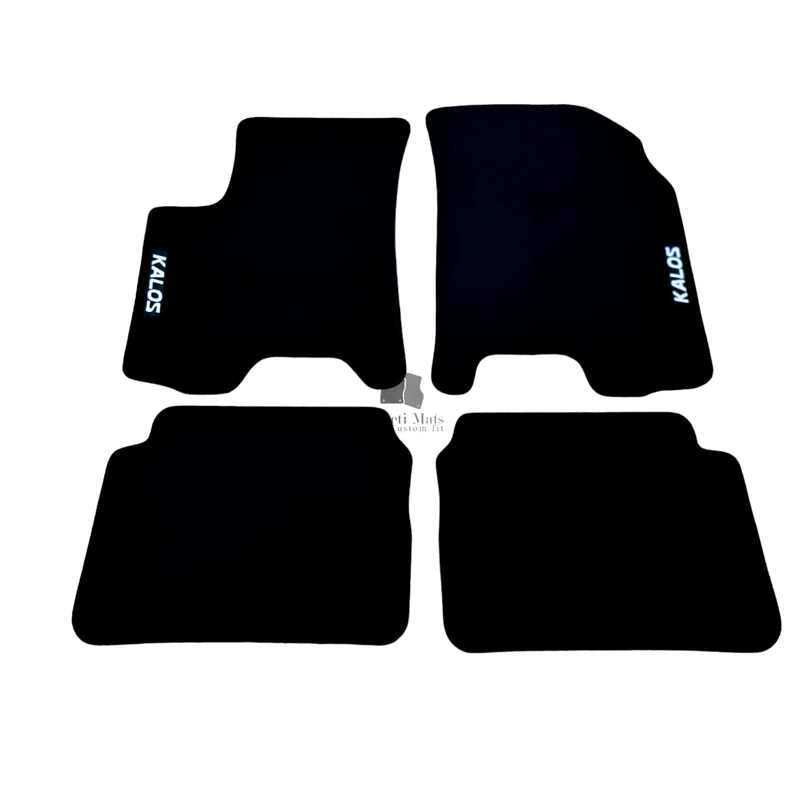 Car Floor Mats For Chevrolet Kalos Velour Waterproof Black Carpet Auto Liners