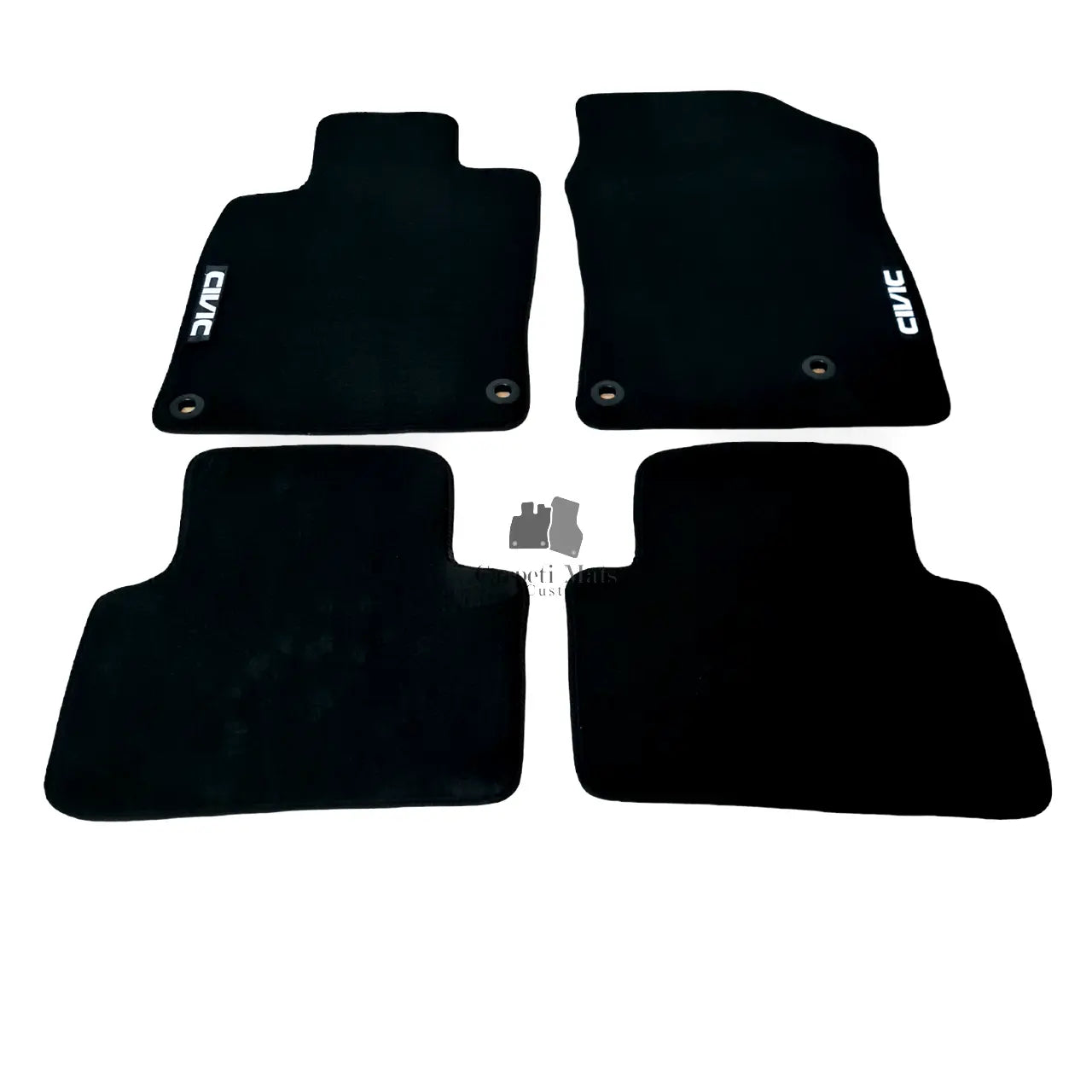 Car Floor Mats For Honda Civic Waterproof Velour Black Carpet Rugs Auto Liners