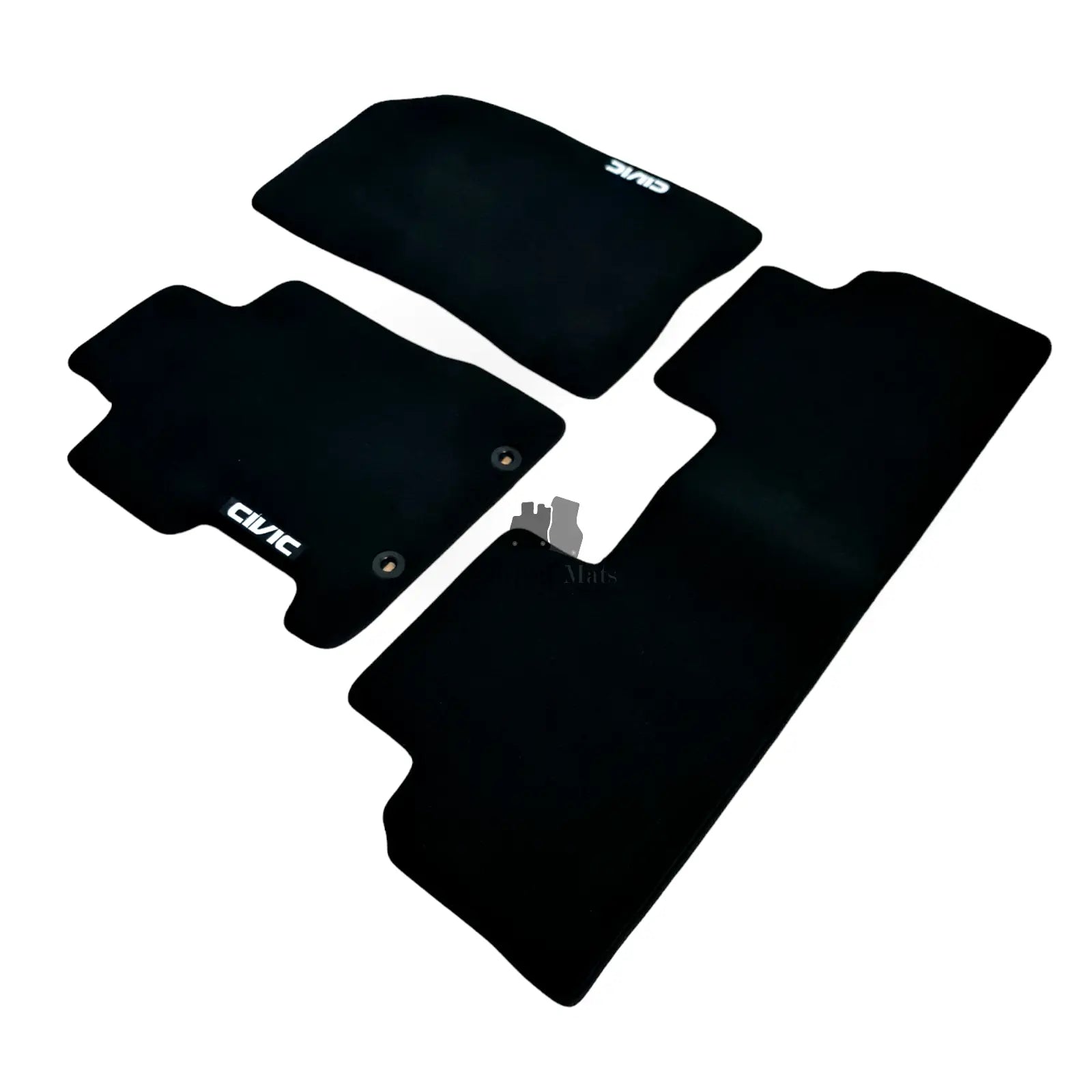 Car Floor Mats For Honda Civic Coupe Velour Waterproof Black Carpet Auto Liners