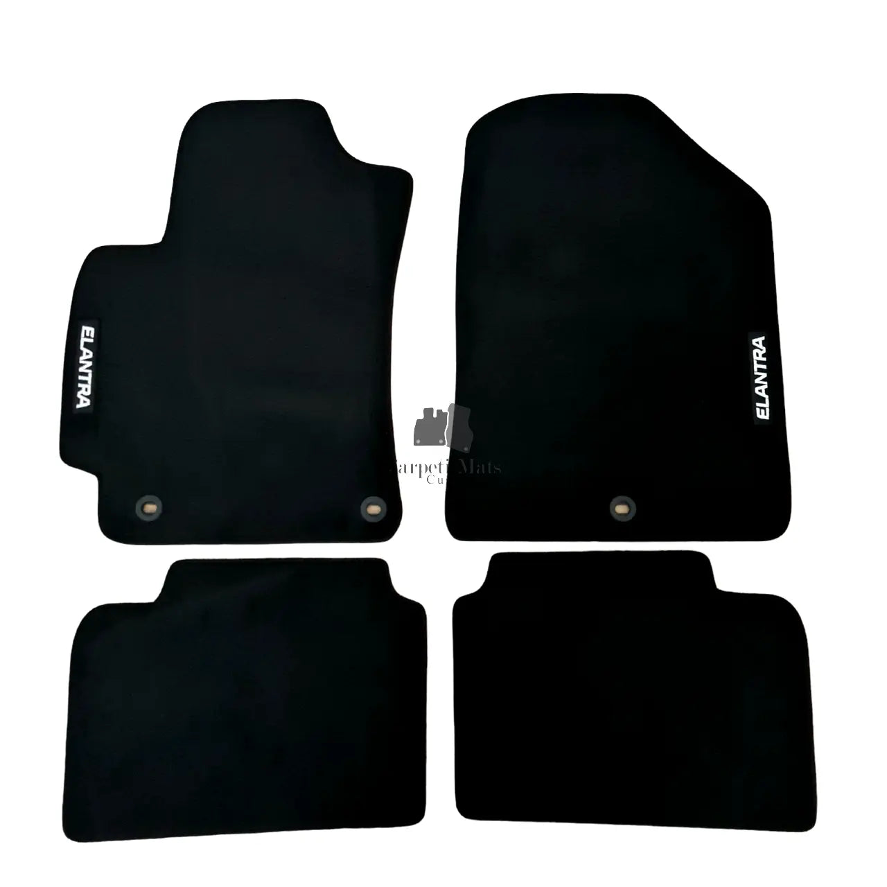 Car Floor Mats For Hyundai Elantra Velour Waterproof Black Carpet Auto Liners