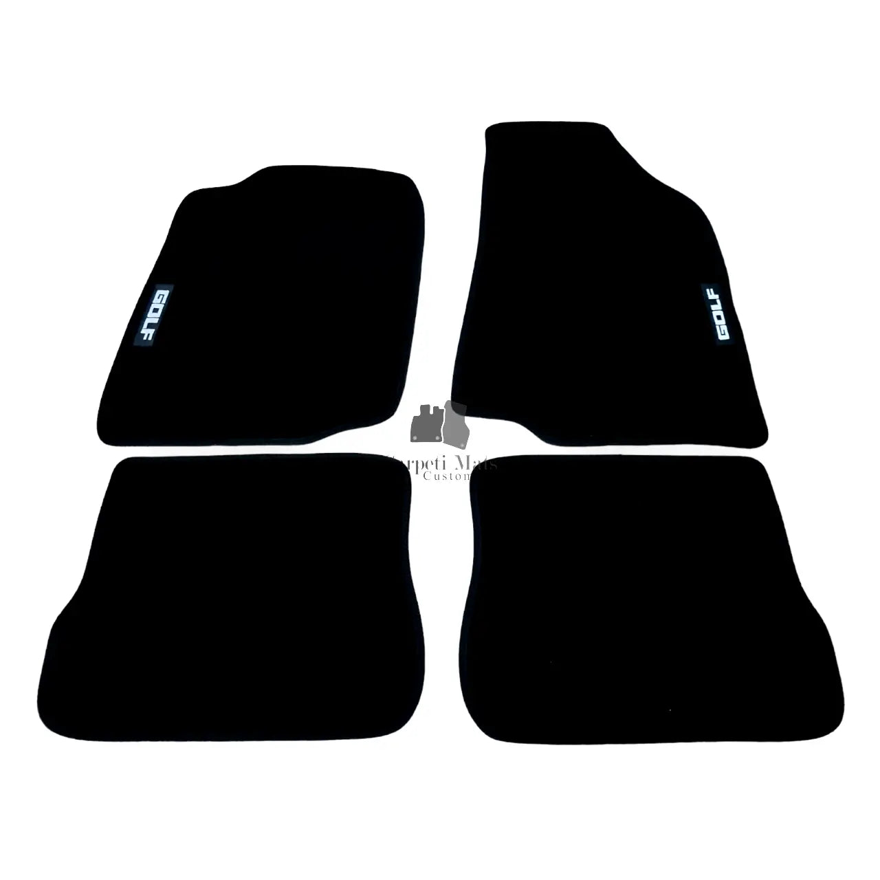 Car Floor Mats For VW Golf Mk2 Velour Waterproof Black Carpet Rugs Auto Liners