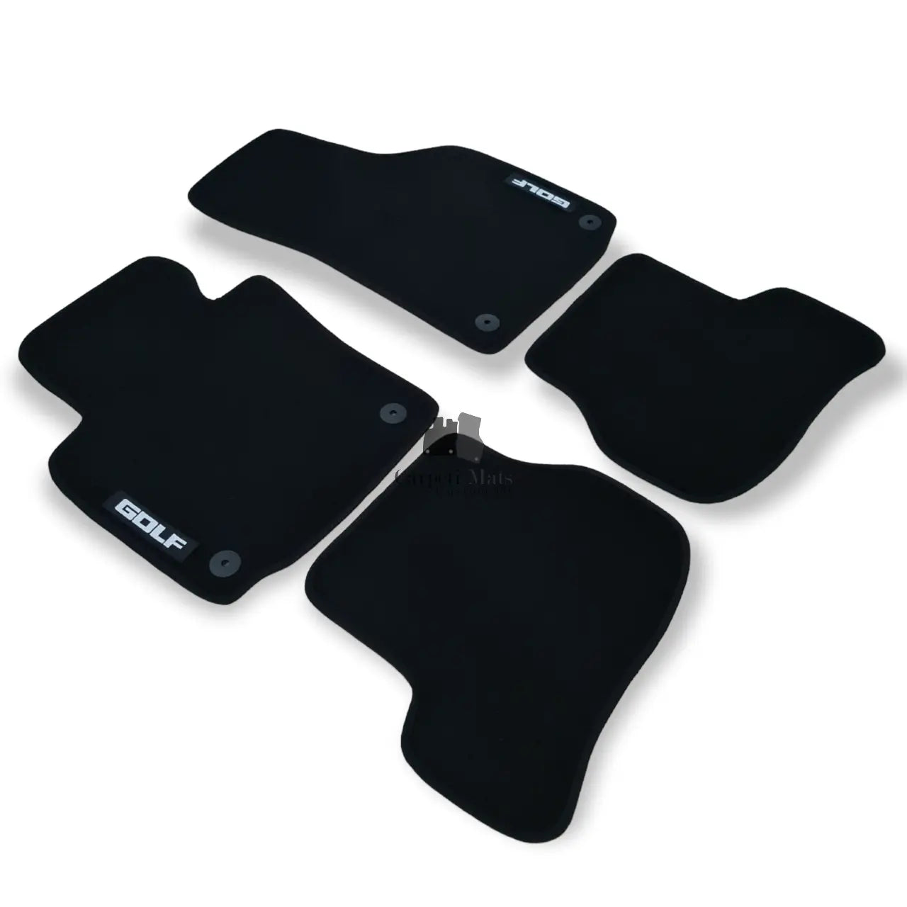 Car Floor Mats For VW Golf Mk6 Velour Waterproof Black Carpet Rugs Auto Liners