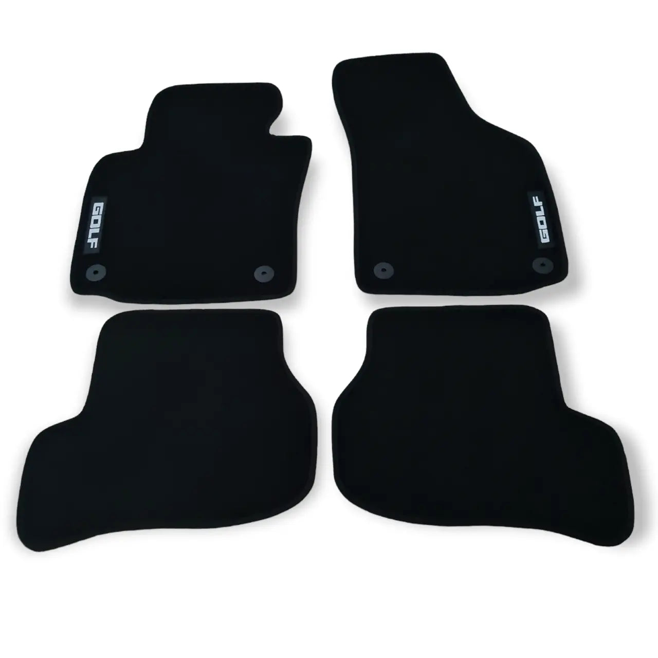 Car Floor Mats For VW Golf Mk6 Velour Waterproof Black Carpet Rugs Auto Liners