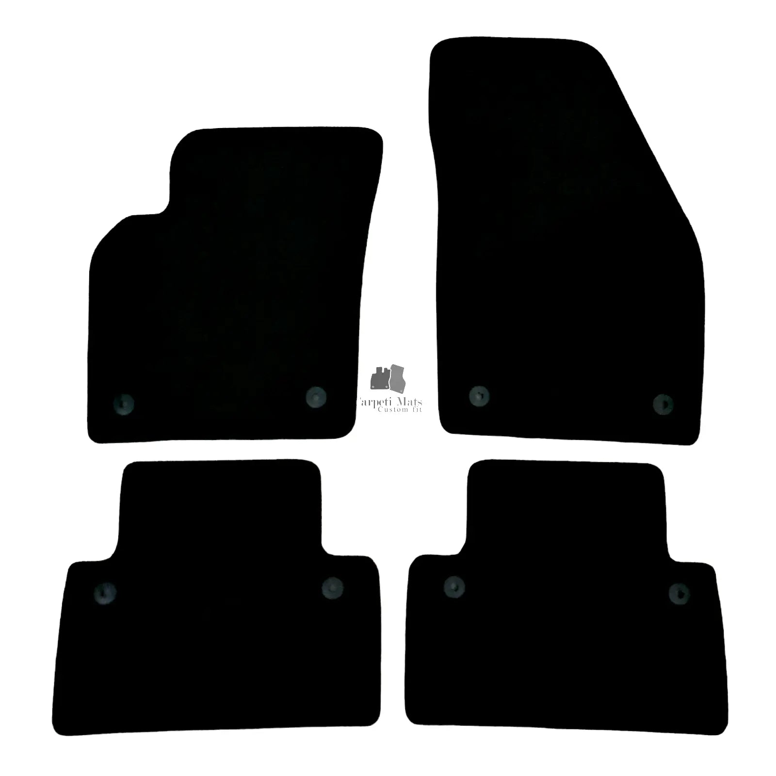 Car Floor Mats For Volvo V50 Velour Waterproof Black Carpet Rugs Auto Liners New
