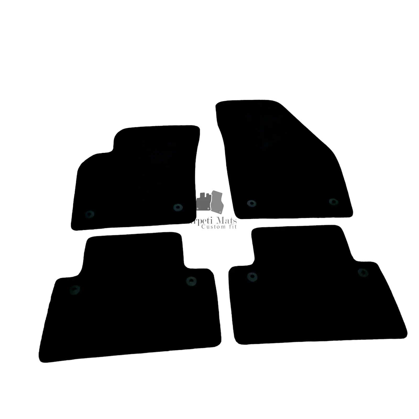 Car Floor Mats For Volvo V50 Velour Waterproof Black Carpet Rugs Auto Liners New