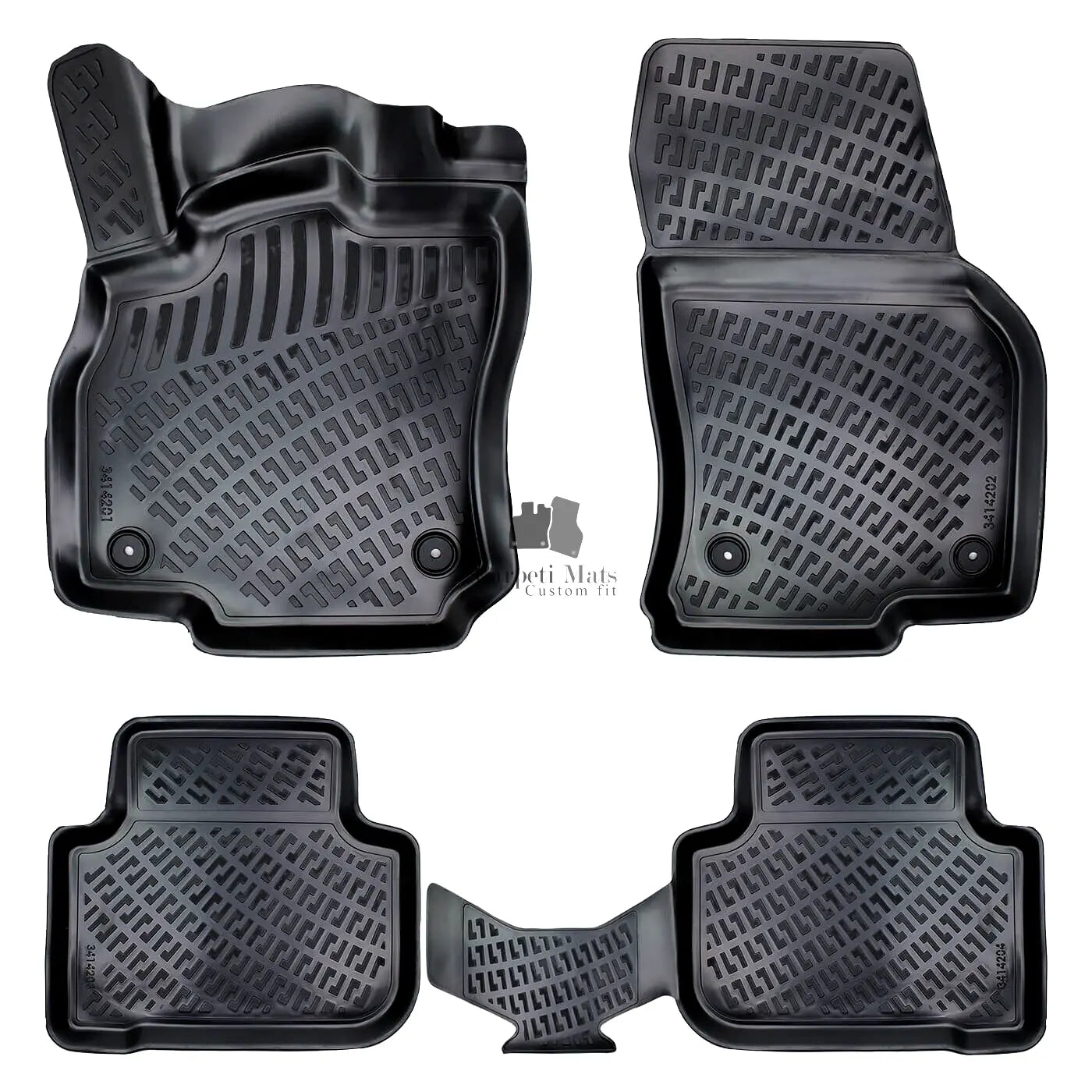 Car Floor Mats Liners For Audi Q3 2019-2025 All Season Heavy Duty 3D Auto Rugs
