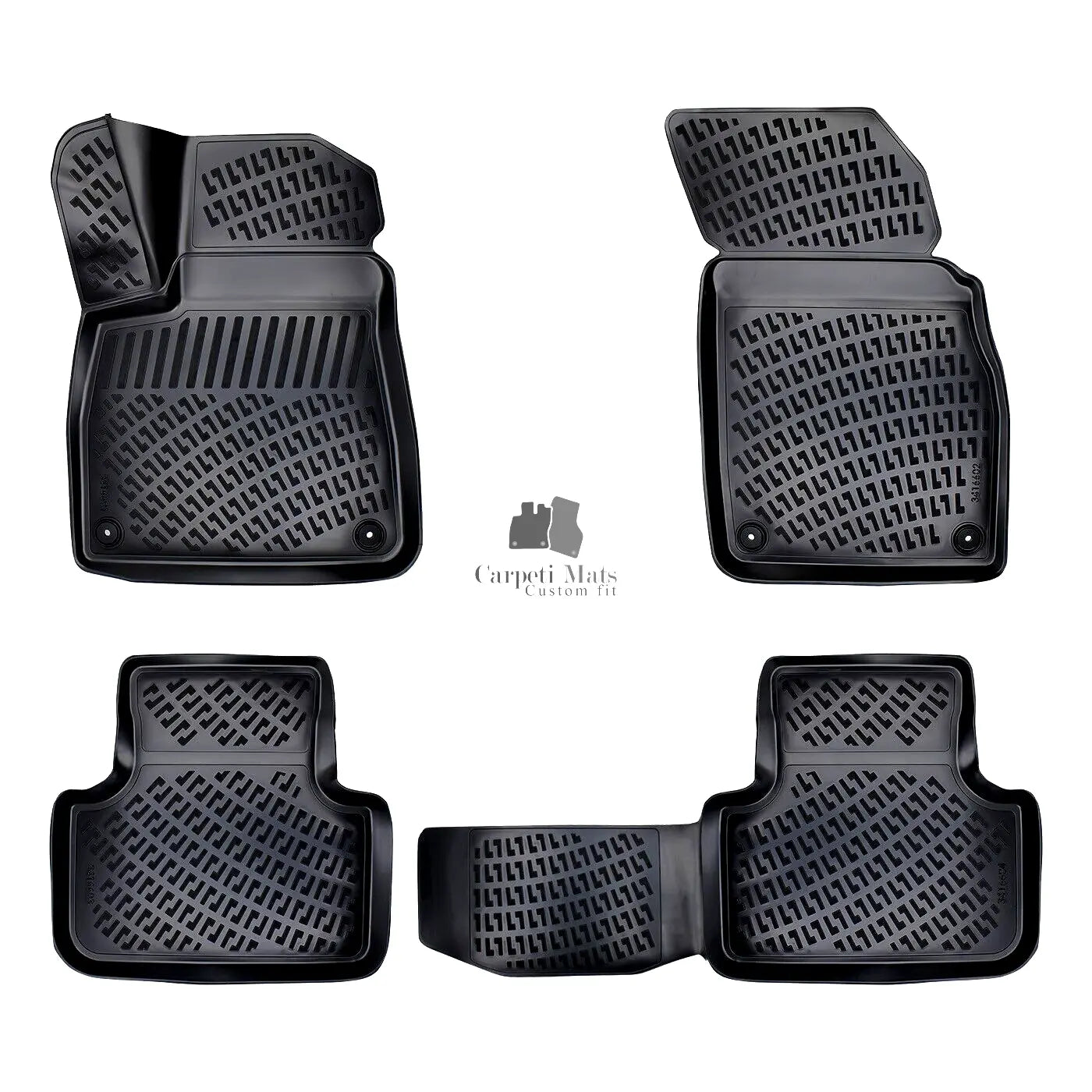 Car Floor Mats Liners For Audi Q7 2016-2025 All Season Heavy Duty 3D Auto Rugs
