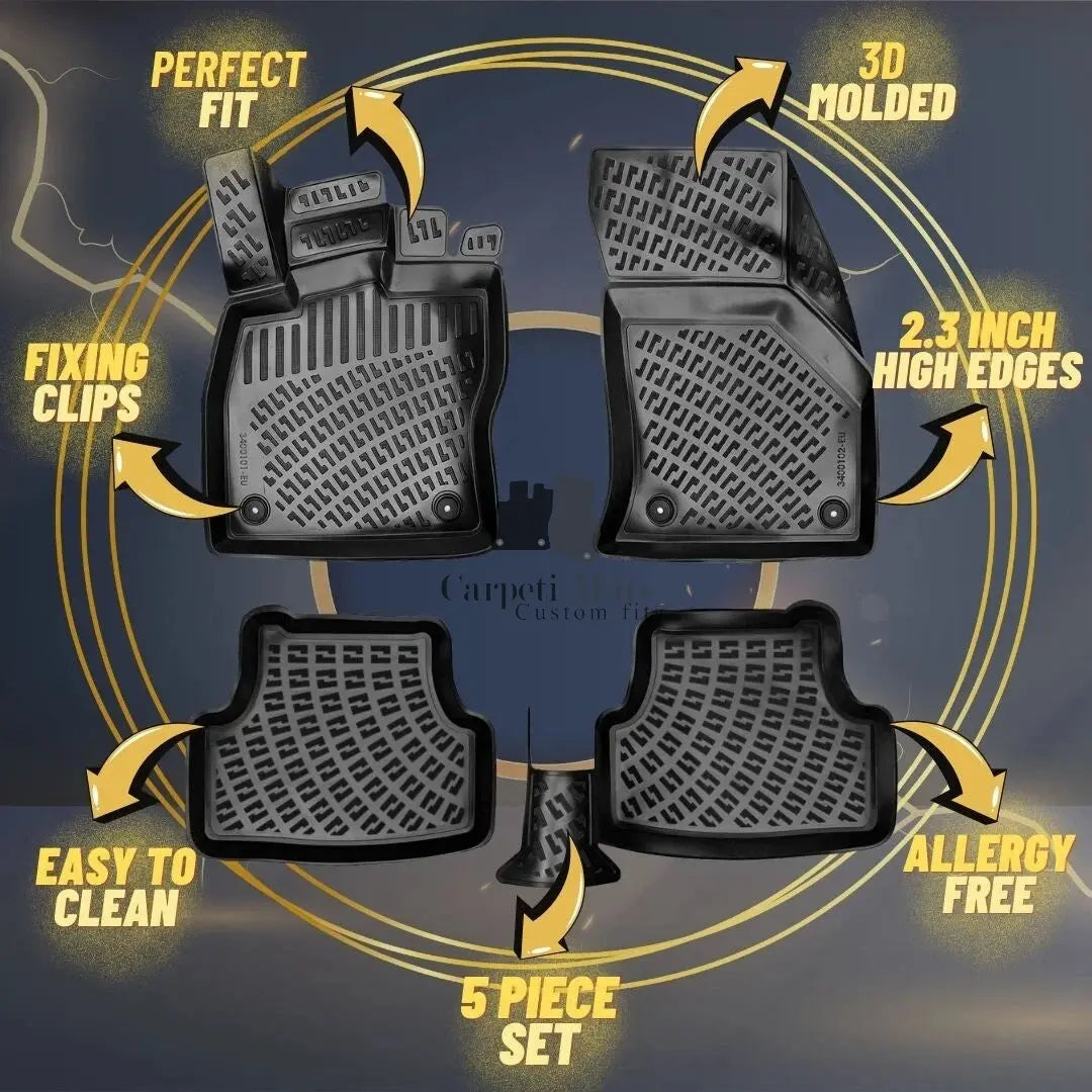 Car Floor Mats Liners For Citroen Berlingo 2023-2026 All Season Heavy Duty Rugs