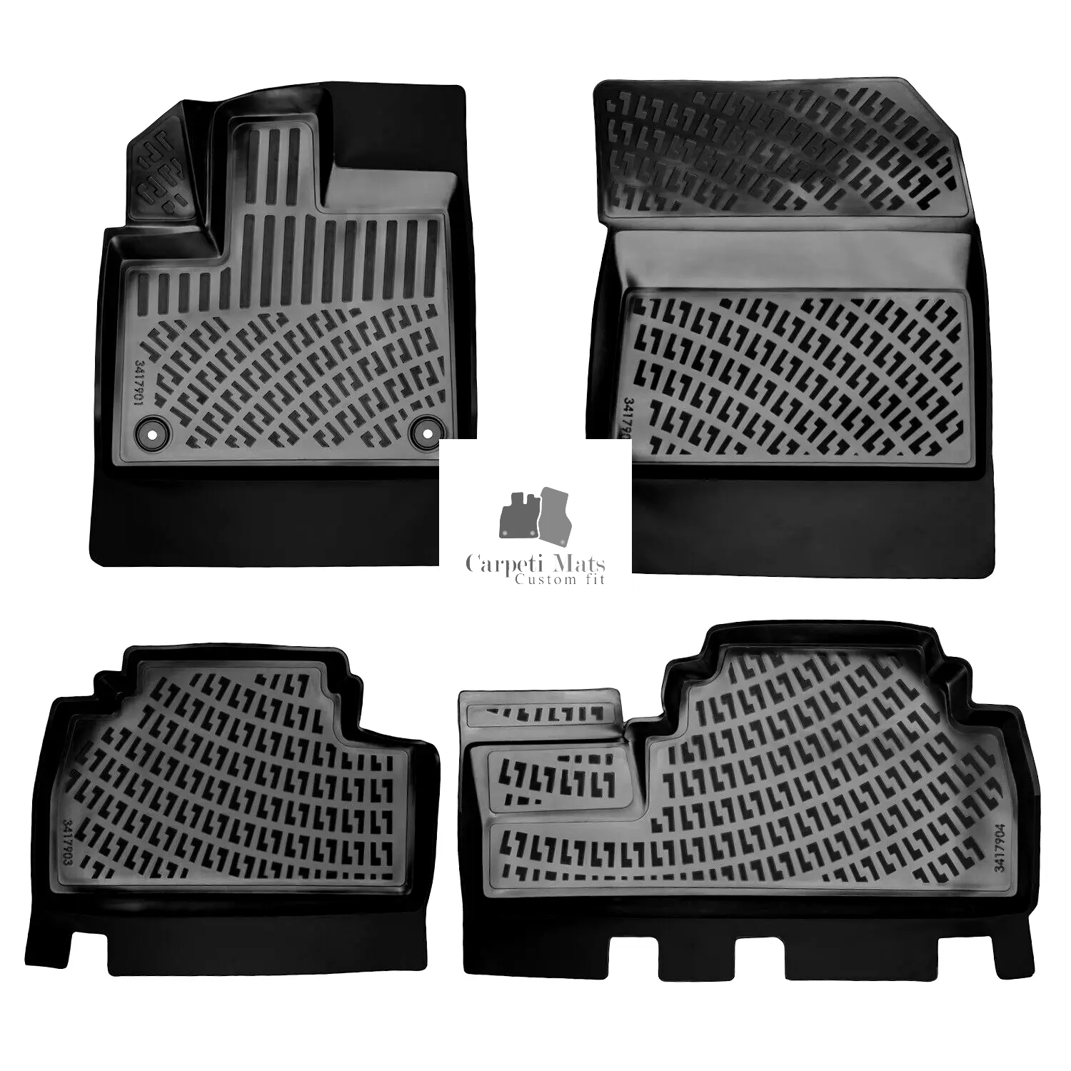 Car Floor Mats Liners For Fiat Doblo 2023-2025 All Season Heavy Duty Auto Rugs