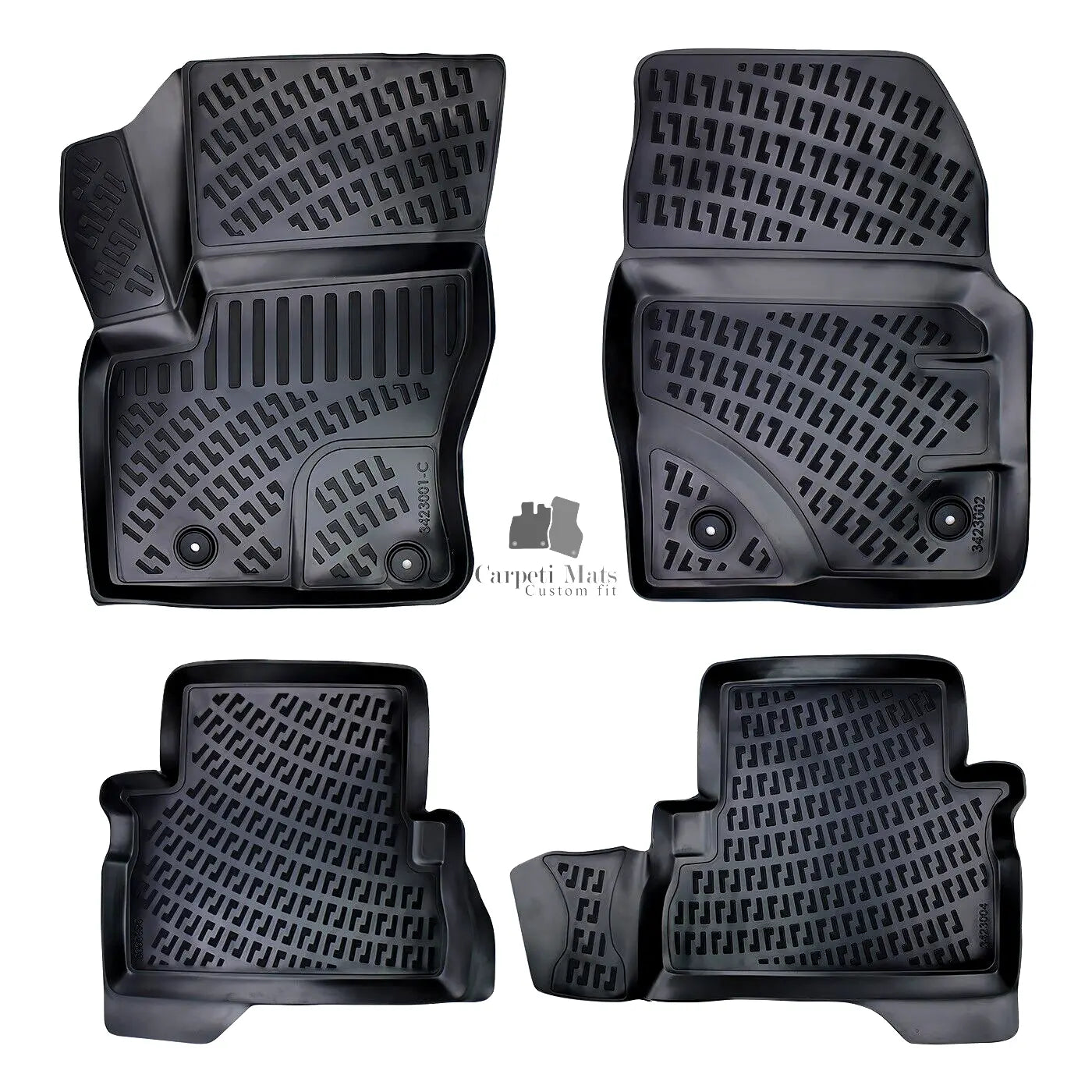 Car Floor Mats Liners For Ford Kuga 2008-2012 All Season Heavy Duty 3D Auto Rugs
