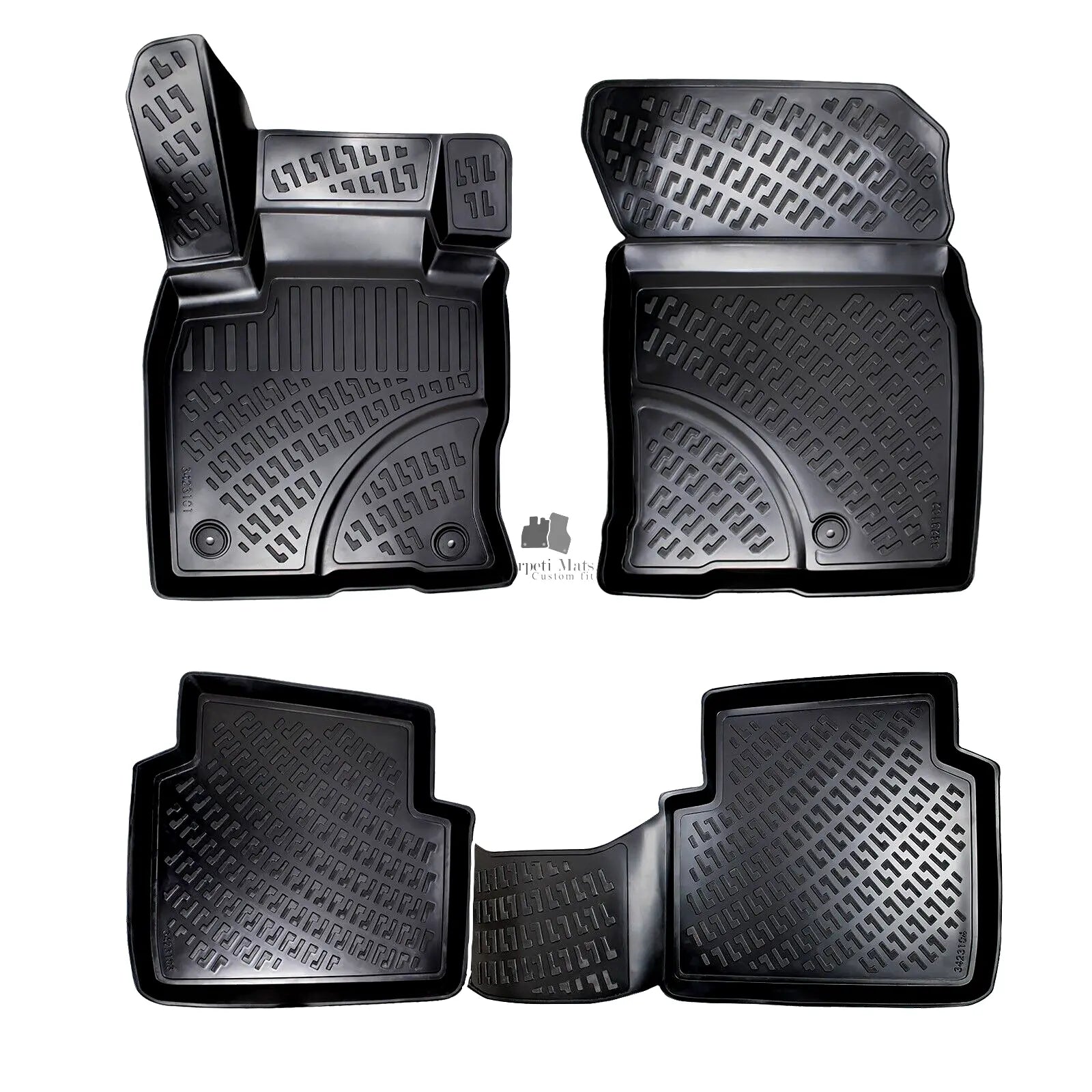 Car Floor Mats Liners For Ford Kuga 2019-2024 All Season Heavy Duty 3D Auto Rugs