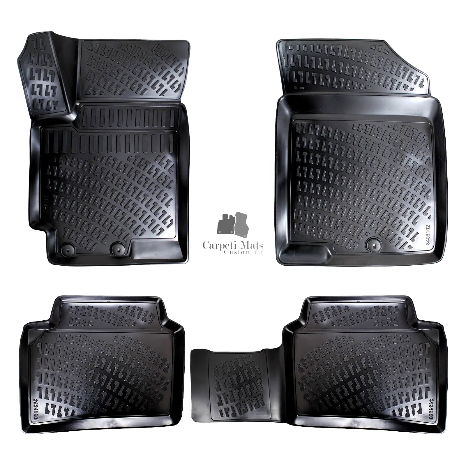 Car Floor Mats Liners For Kia Rio 2017-2024 All Season Heavy Duty 3D Auto Rugs