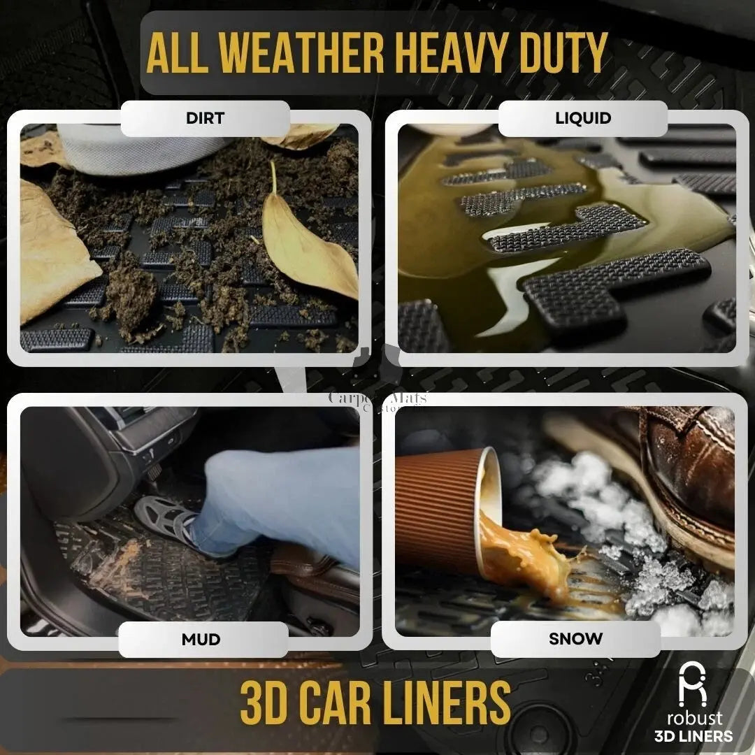 Car Floor Mats Liners For Opel Vivaro 2024-2026 All Season Heavy Duty Auto Rugs