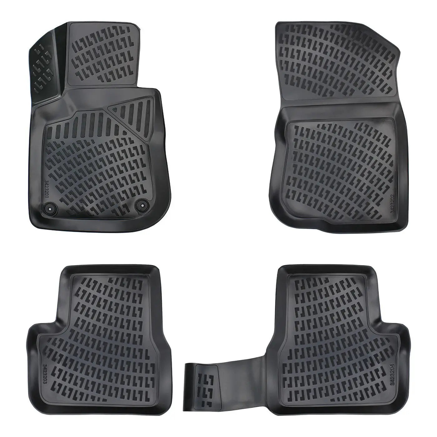 Car Floor Mats Liners For Peugeot 2008 2013-2019 All Season Heavy Duty Auto Rugs