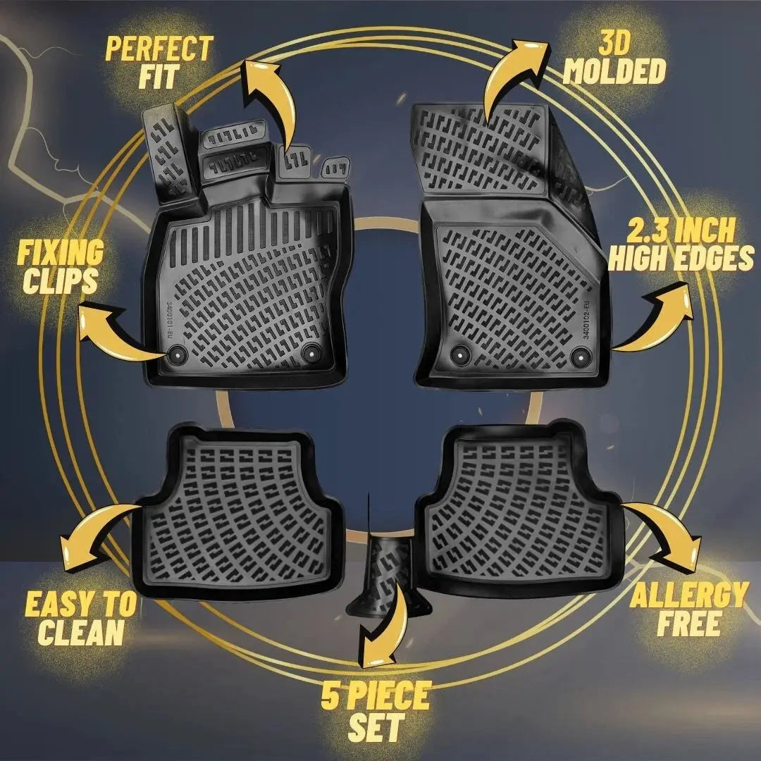 Car Floor Mats Liners For Renault Koleos 2016-2023 All Season Heavy Duty 3d Rugs