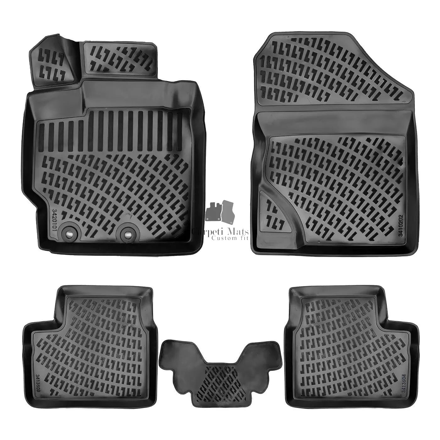 Car Floor Mats Liners For Toyota Yaris 2005-2011 All Season Heavy Duty Auto Rugs