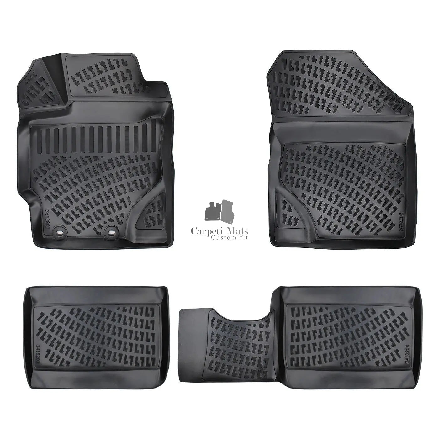 Car Floor Mats Liners For Toyota Yaris 2012-2016 All Season Heavy Duty Auto Rugs
