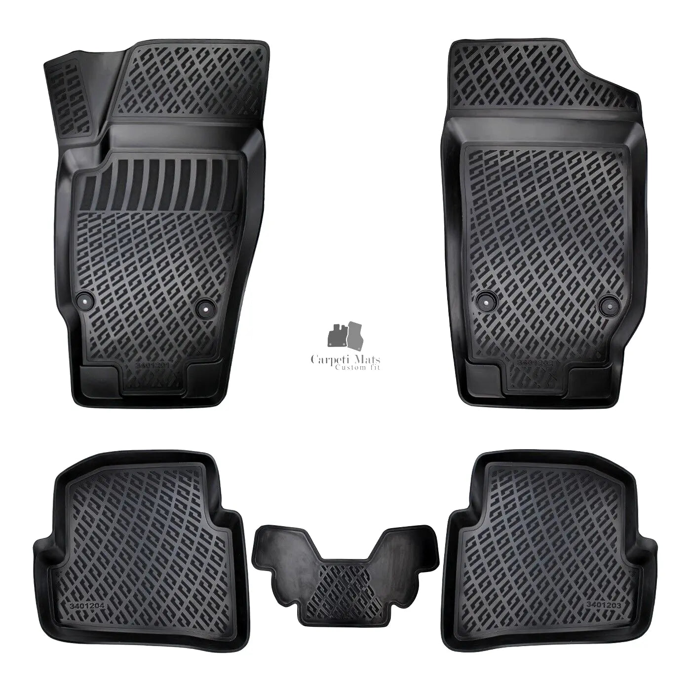 Car Floor Mats Liners For VW Polo 2002-2006 All Season Heavy Duty 3D Auto Rugs