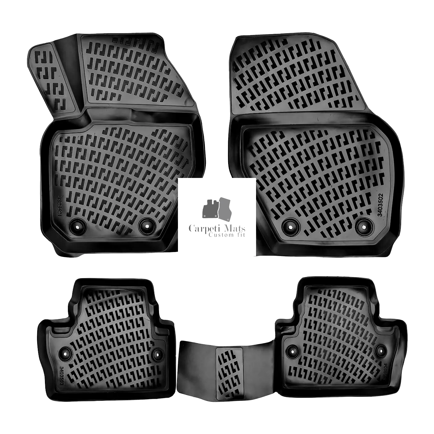 Car Floor Mats Liners For Volvo S60 2014-2018 All Season Heavy Duty 3D Auto Rugs