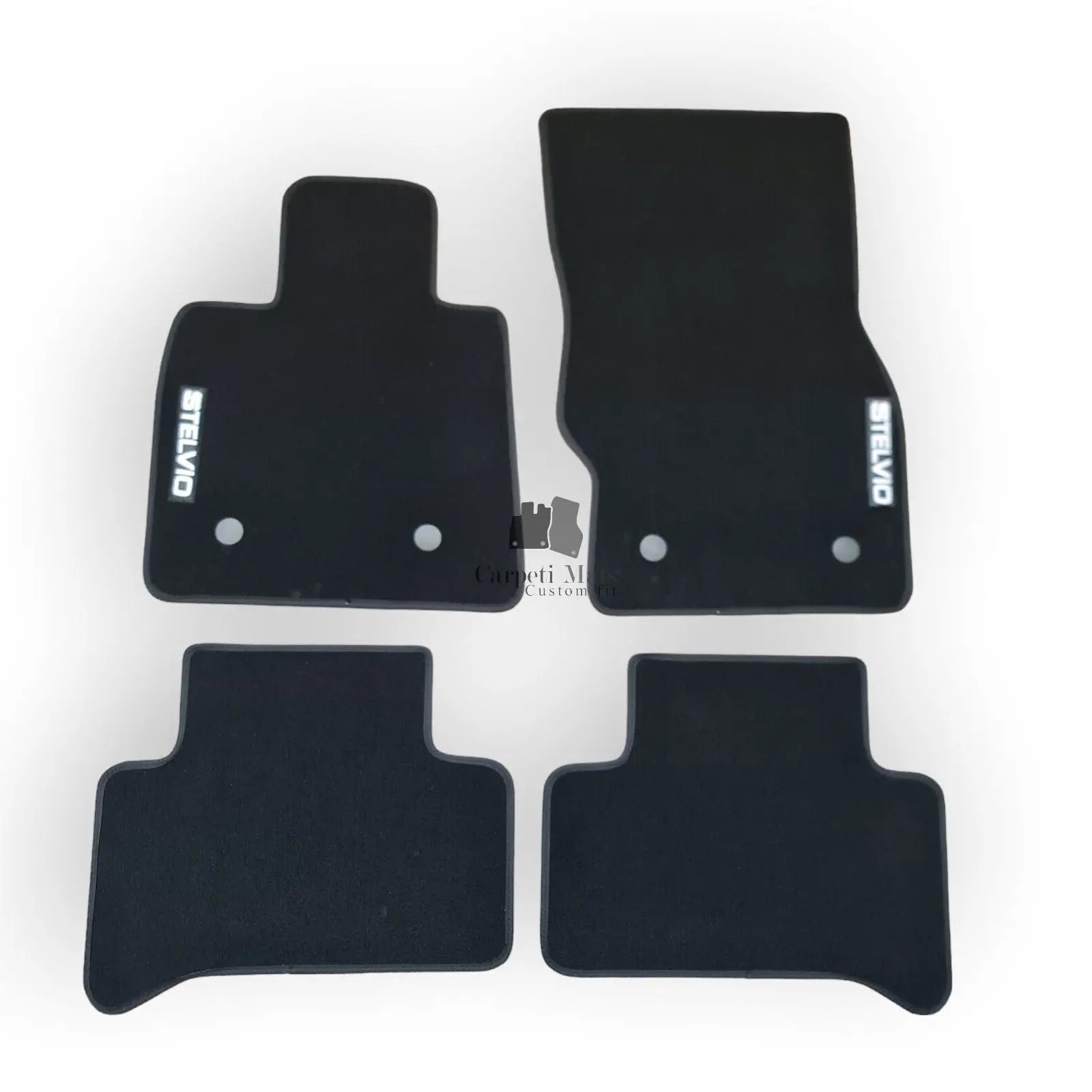 Car Floor Mats Velour For Alfa Romeo Stelvio Waterproof Black Carpet Liners New