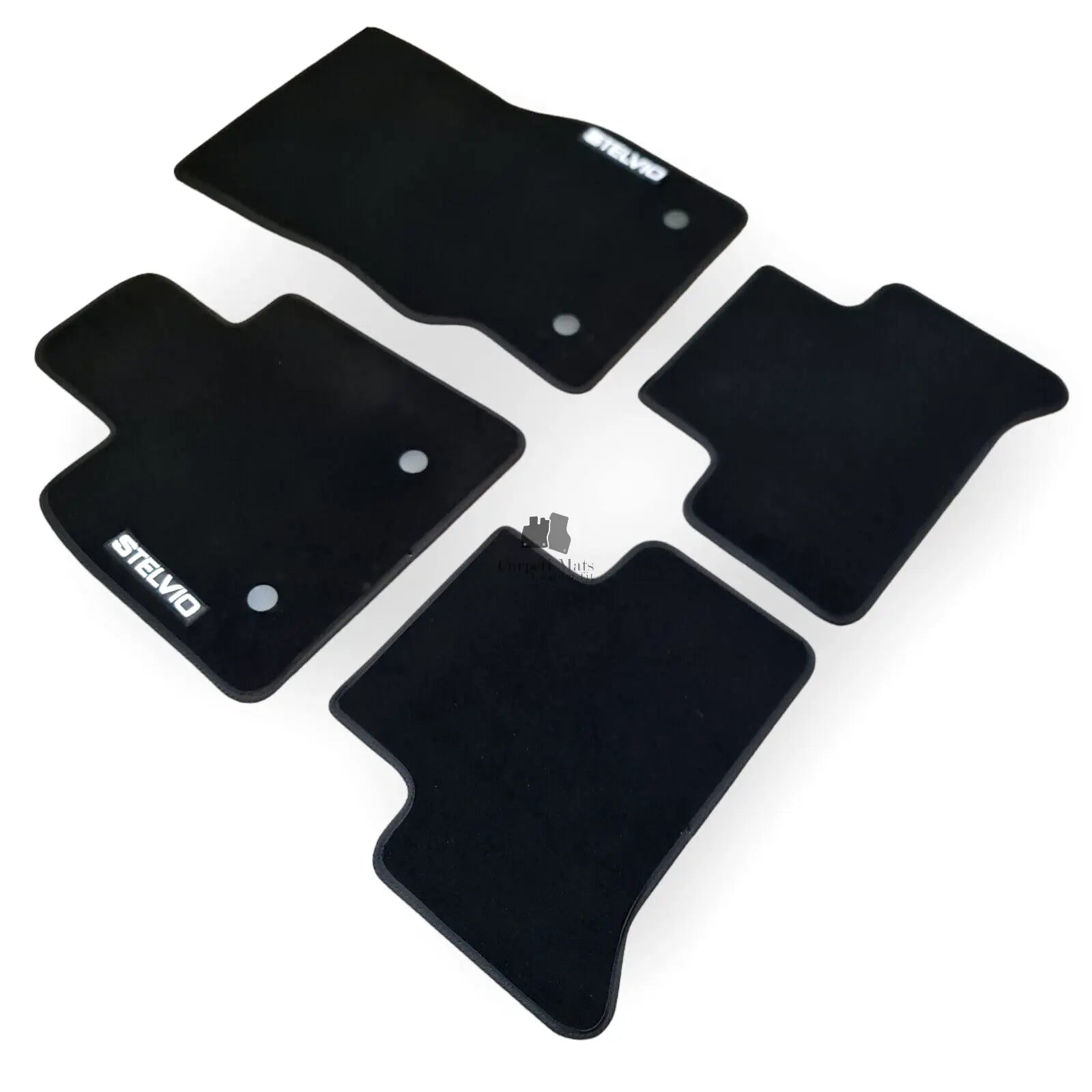 Car Floor Mats Velour For Alfa Romeo Stelvio Waterproof Black Carpet Liners New