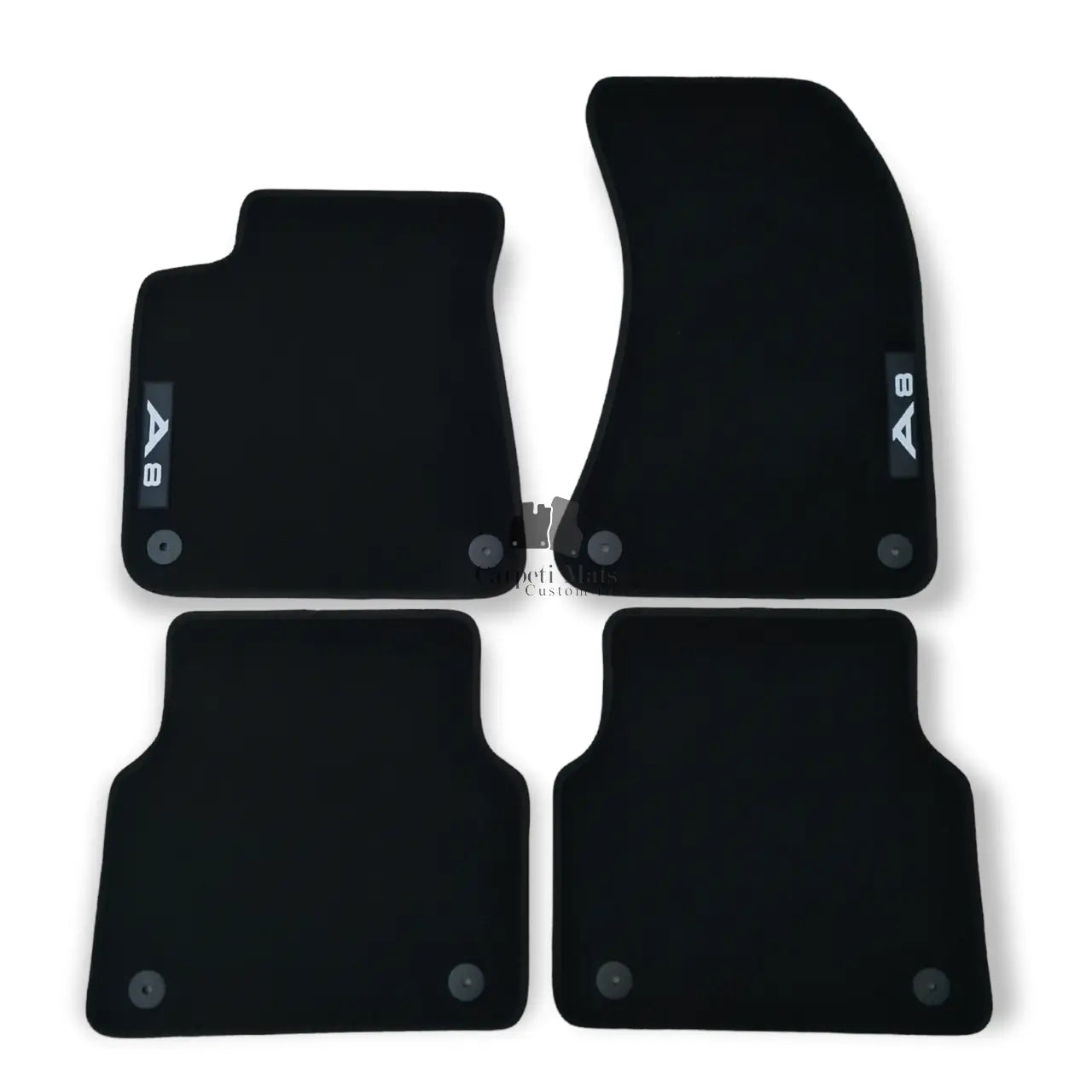 Car Floor Mats Velour For Audi A8 S8 4H Waterproof Black Carpet Rugs Auto Liners