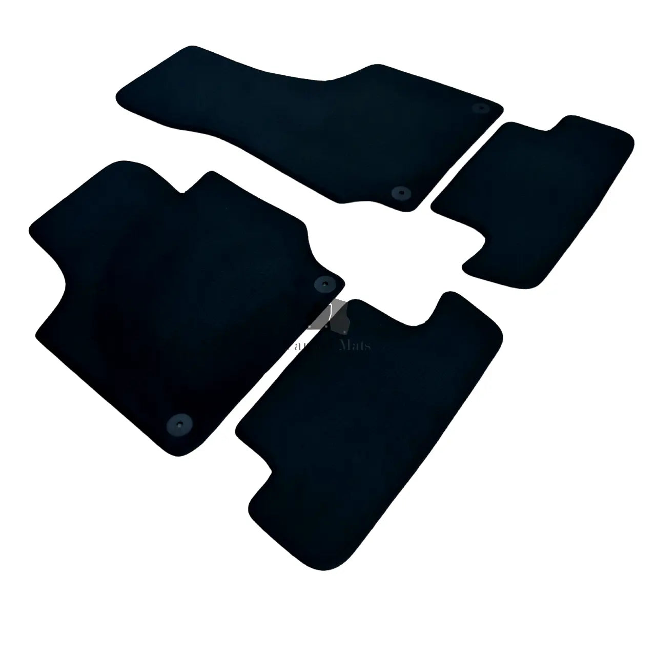 Car Floor Mats Velour For Audi TT Waterproof Black Rugs Carpet Auto Liners New
