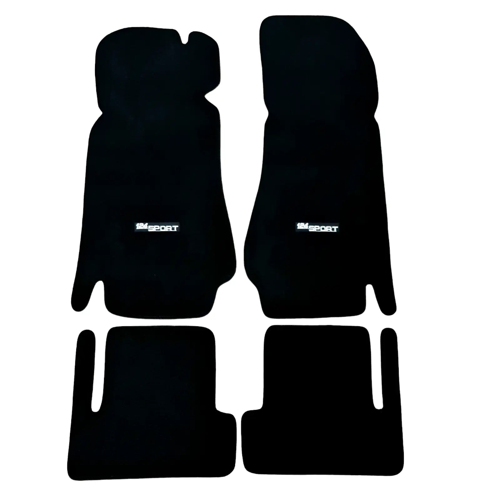 Car Floor Mats Velour For Fiat 124 Sport Waterproof Black Carpet Rugs Liners New