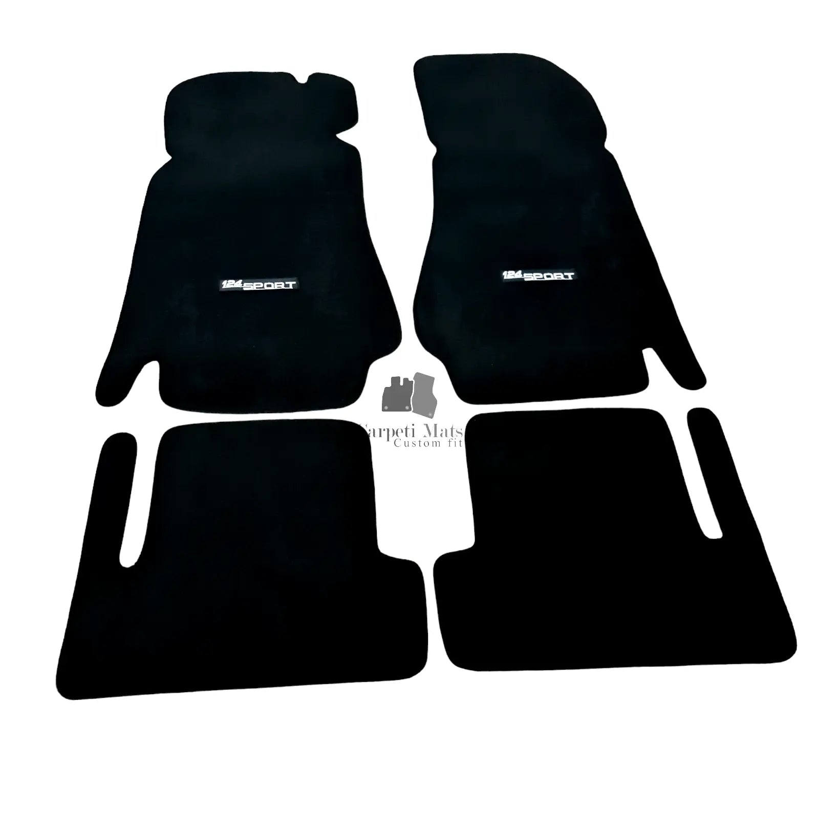 Car Floor Mats Velour For Fiat 124 Sport Waterproof Black Carpet Rugs Liners New