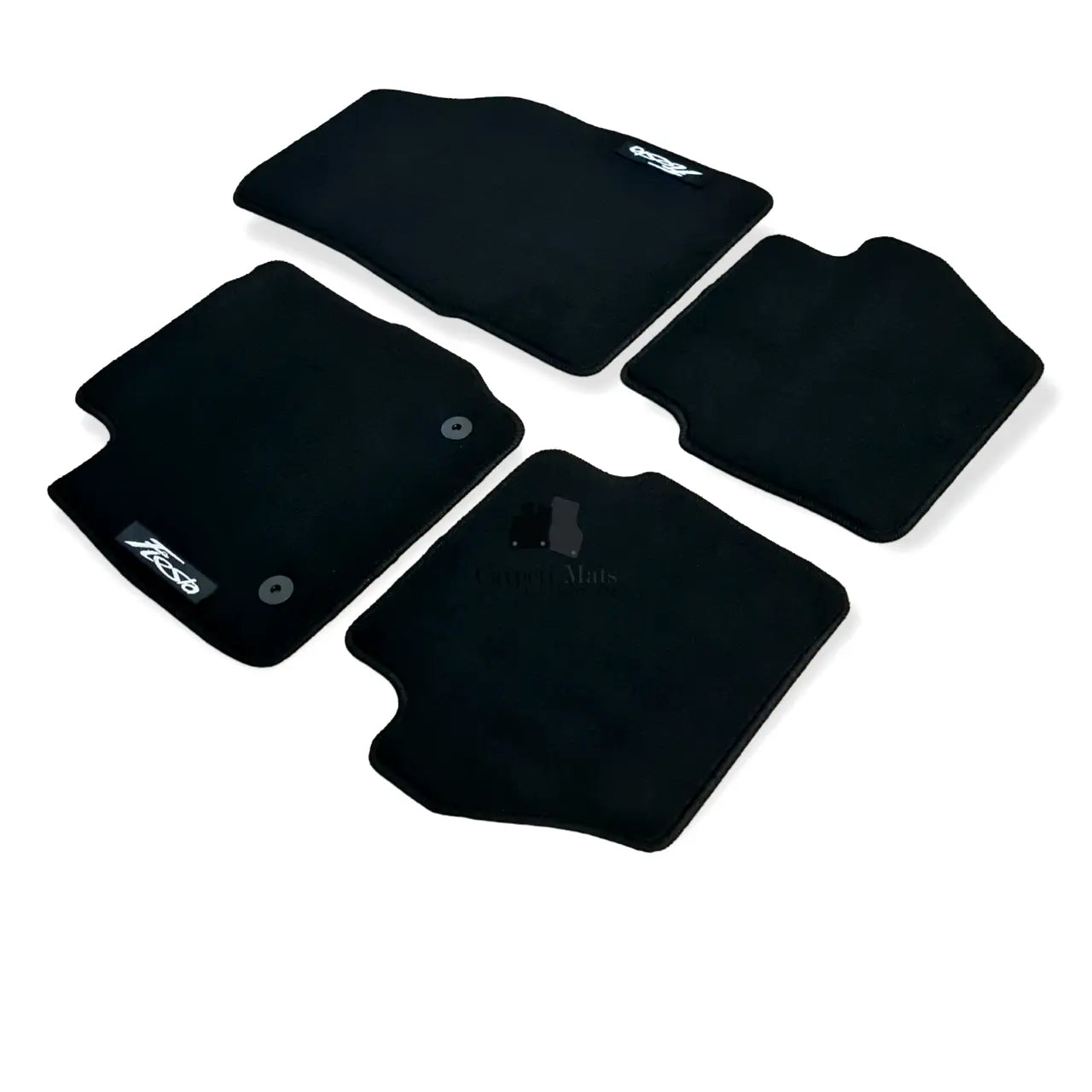 Car Floor Mats Velour For Ford Fiesta Waterproof Black Carpet Rugs Auto Liners
