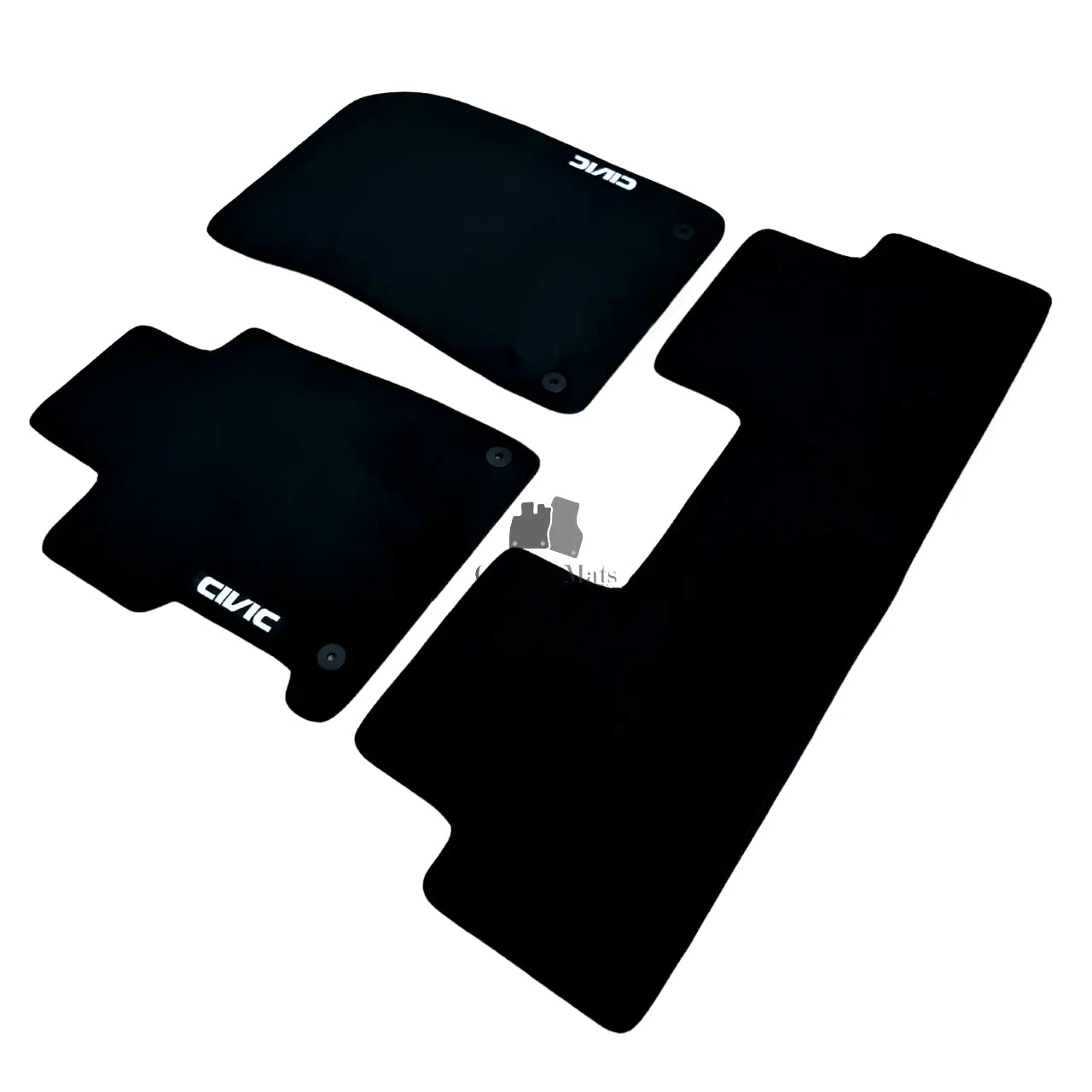 Car Floor Mats Velour For Honda Civic Sedan Waterproof Black Carpet Auto Liners