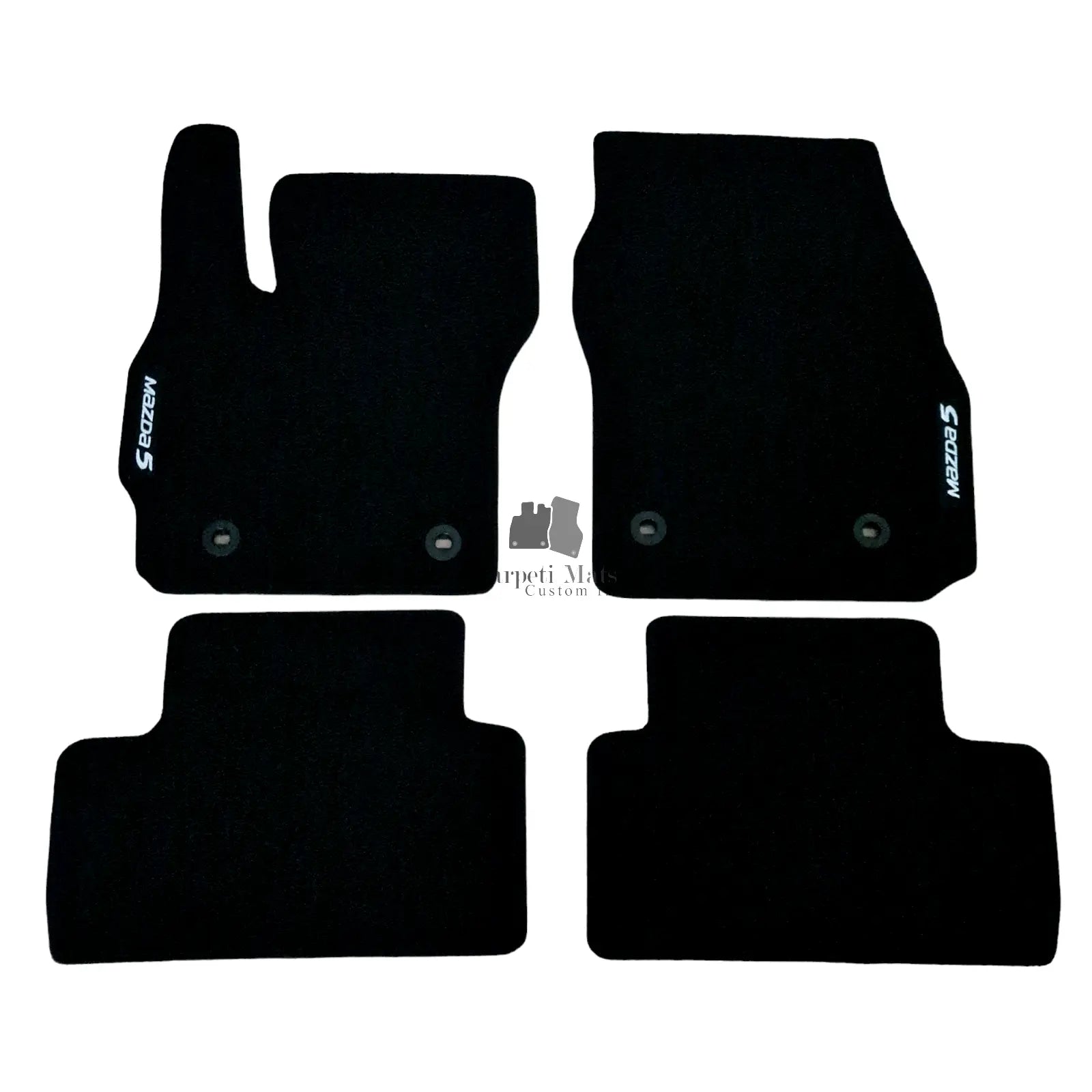 Car Floor Mats Velour For Mazda 5 Waterproof Black Carpet Rugs Auto Liners New