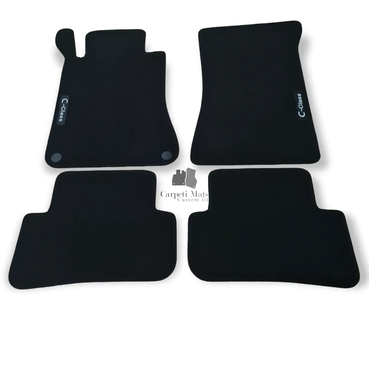 Car Floor Mats Velour For Mercedes C Class W203 Auto Liners Waterproof Black New