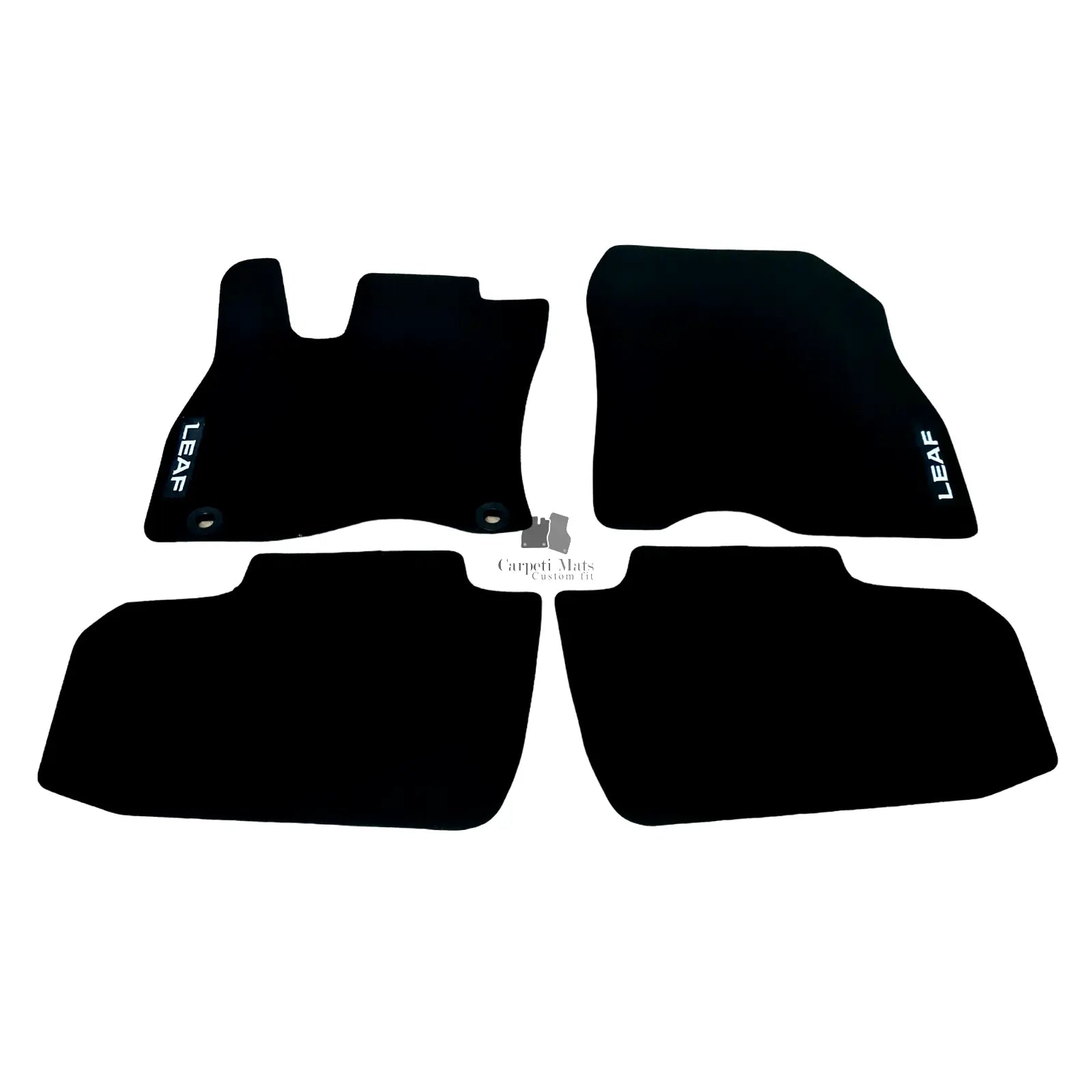 Car Floor Mats Velour For Nissan Leaf Waterproof Black Carpet Rugs Auto Liners