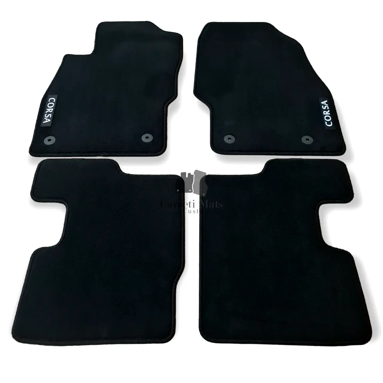 Car Floor Mats Velour For Opel Corsa D Auto Liners Waterproof Black Carpet Rugs