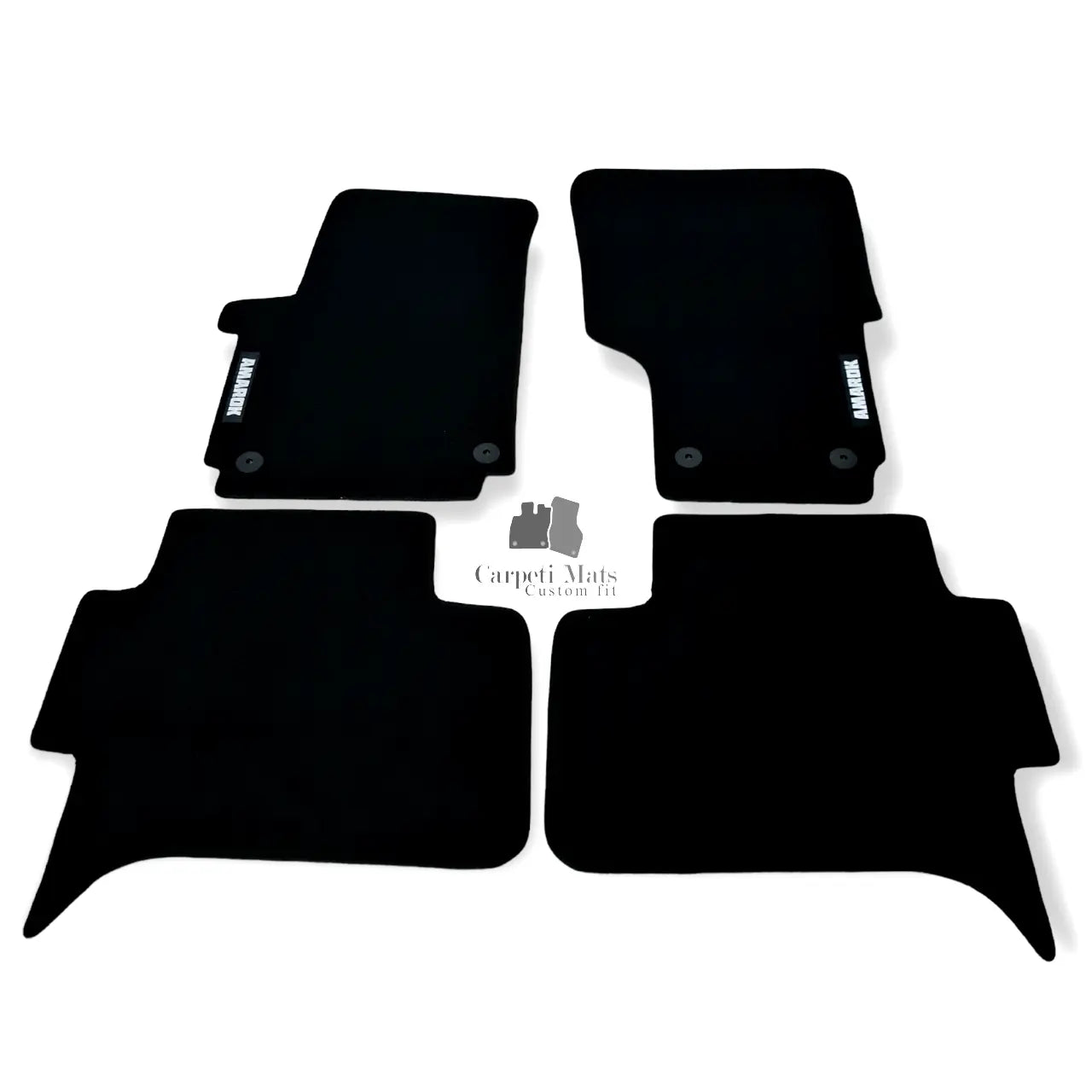 Car Floor Mats Velour For VW Amarok Waterproof Black Rugs Carpet Auto Liners New