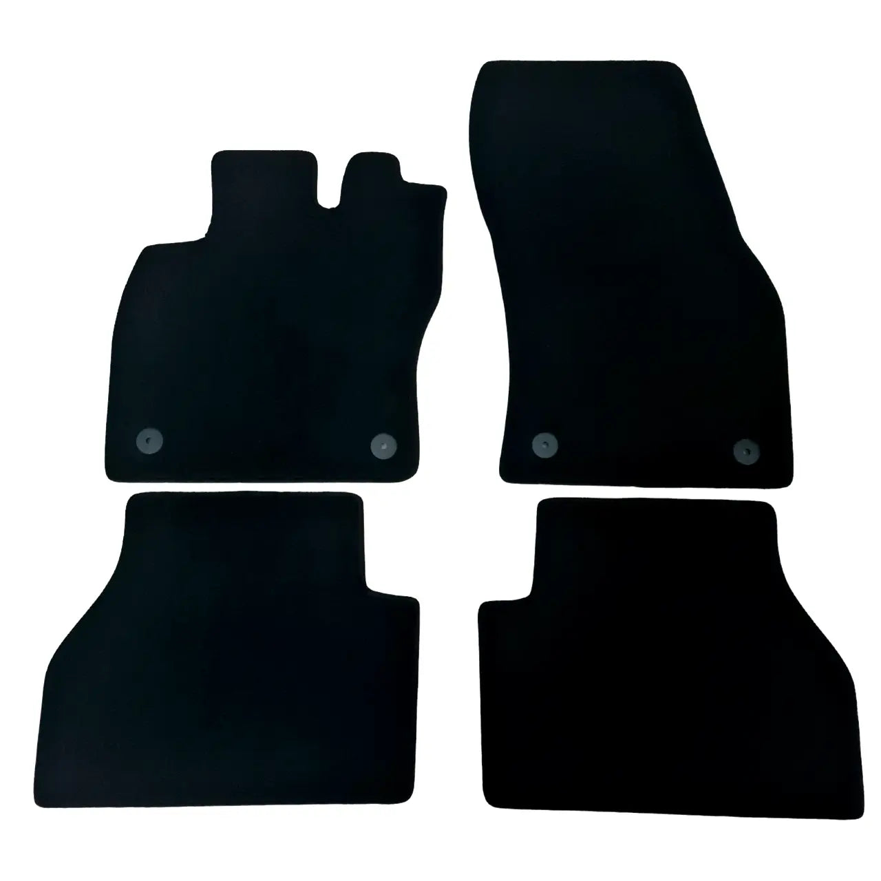 Car Floor Mats Velour For VW Caddy Waterproof Black Carpet Rugs Auto Liners New