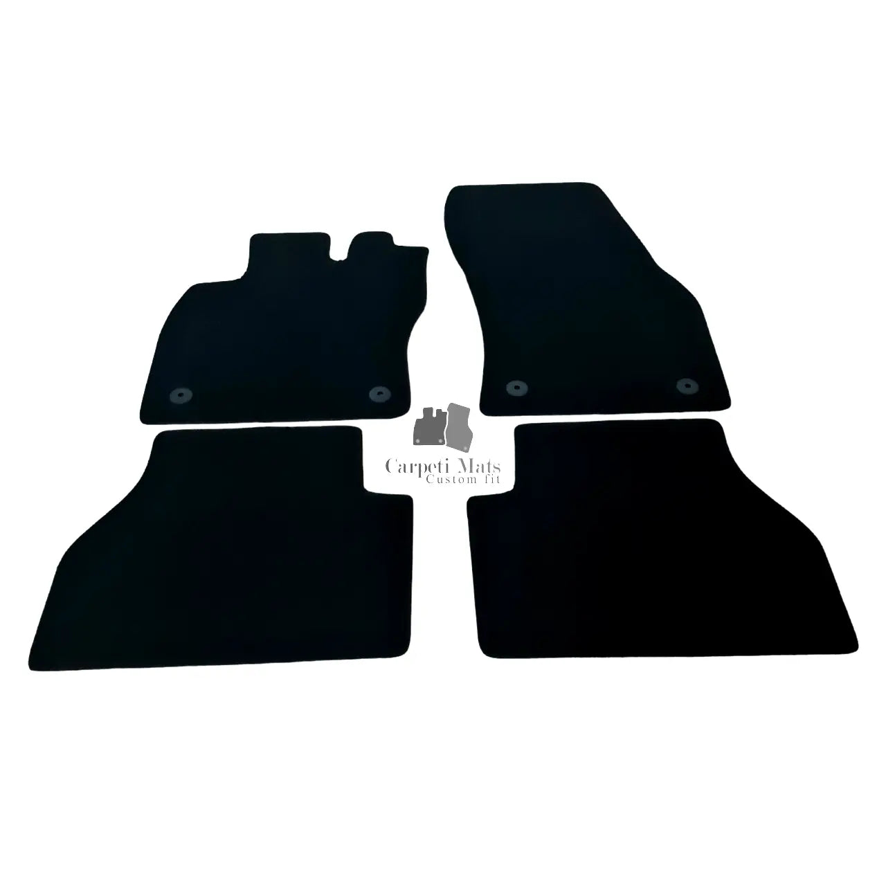 Car Floor Mats Velour For VW Caddy Waterproof Black Carpet Rugs Auto Liners New